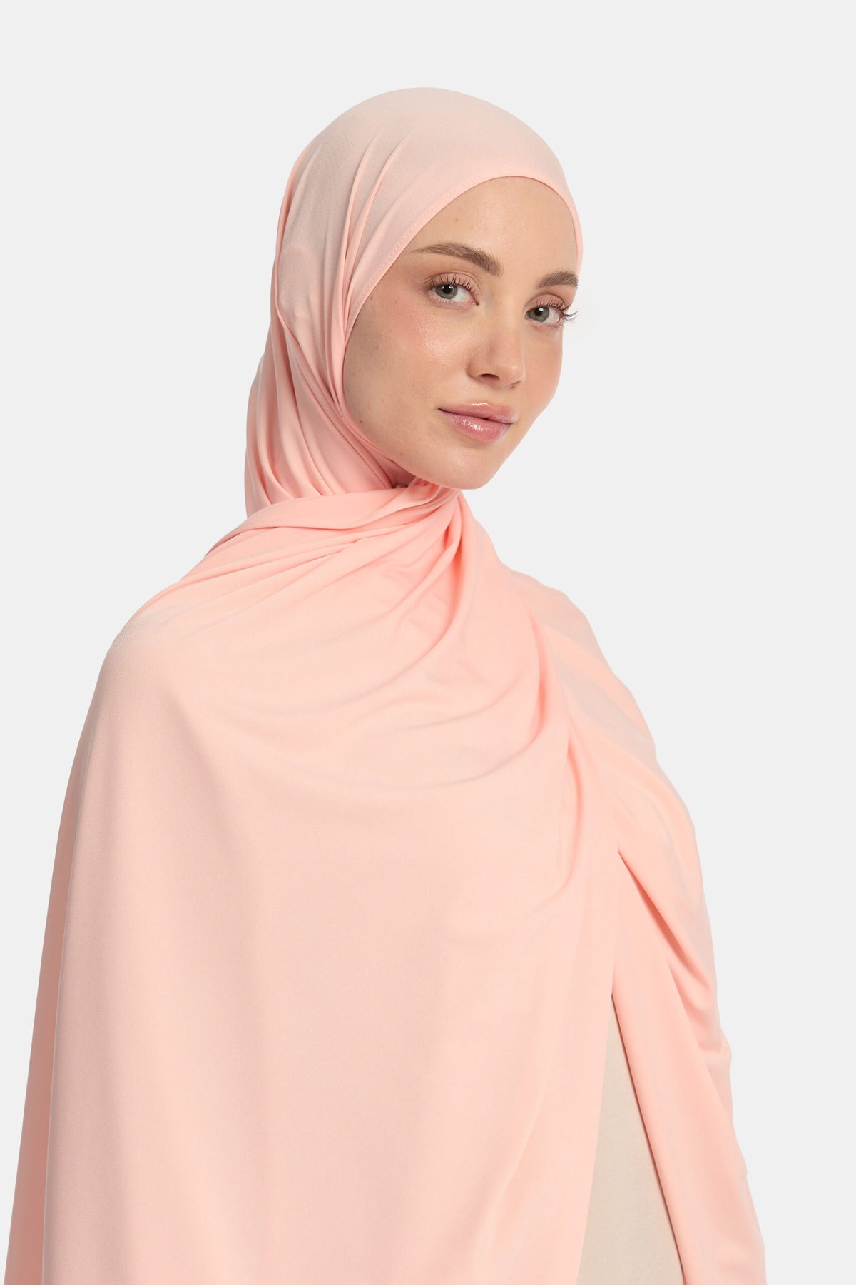 Premium jersey scarf peach rose