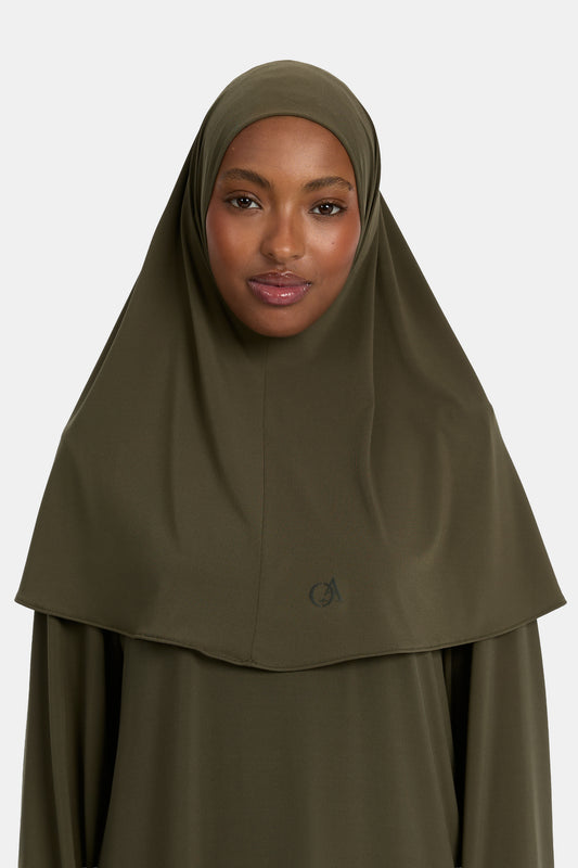 Hijab en jersey premium Olive brûlée