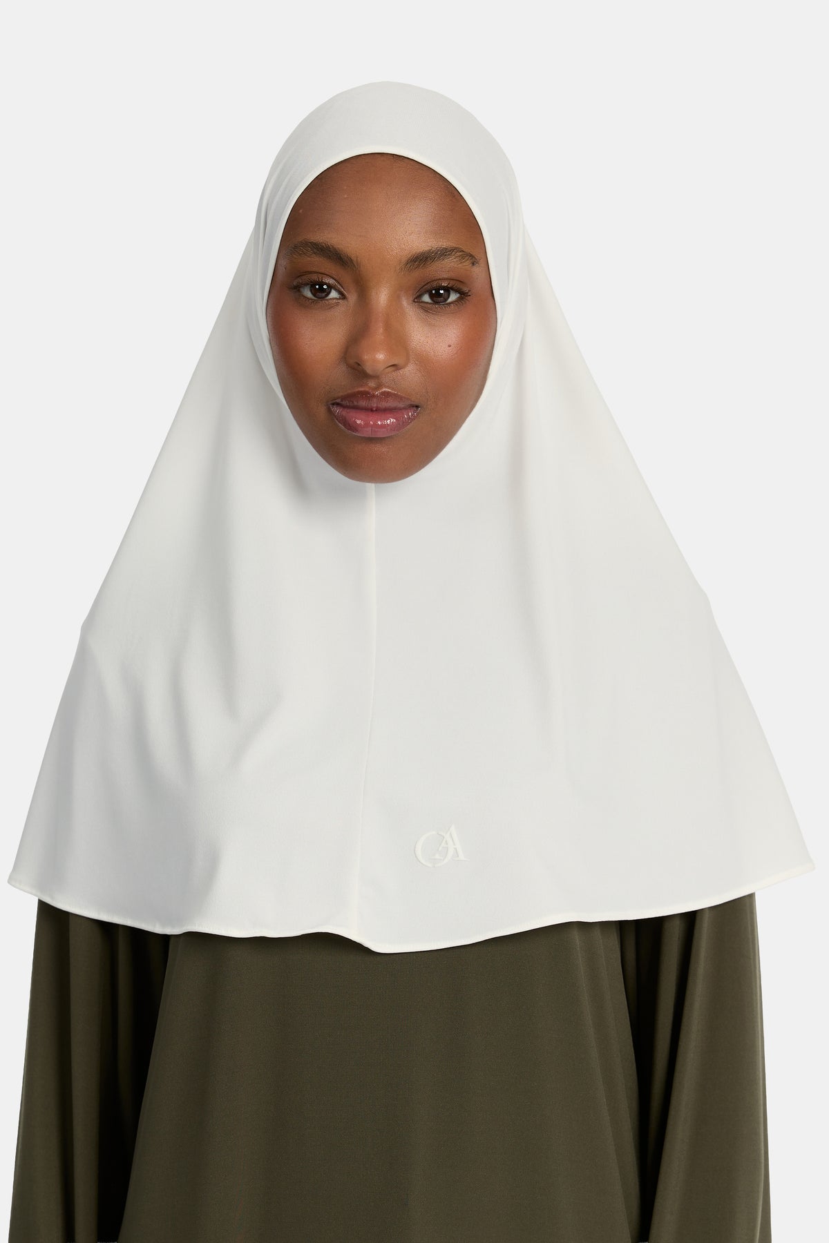 Premium jersey hijab Cloud White