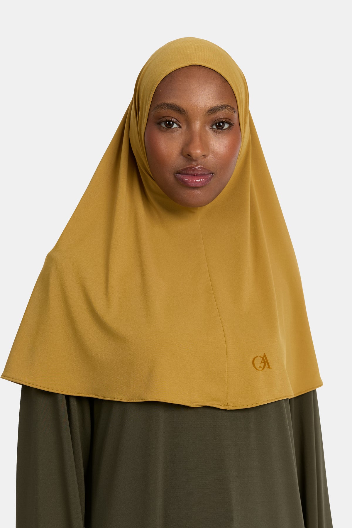 Premium jersey hijab Honey Mustard
