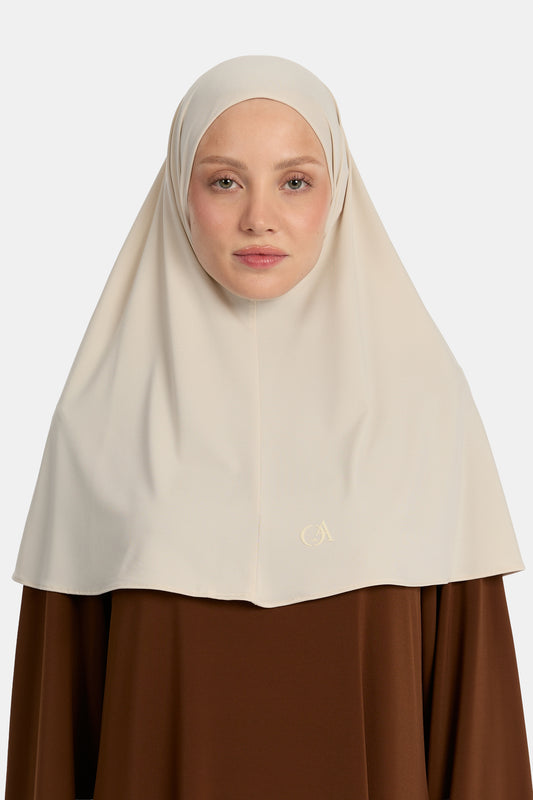 Hijab en jersey premium Ivoire