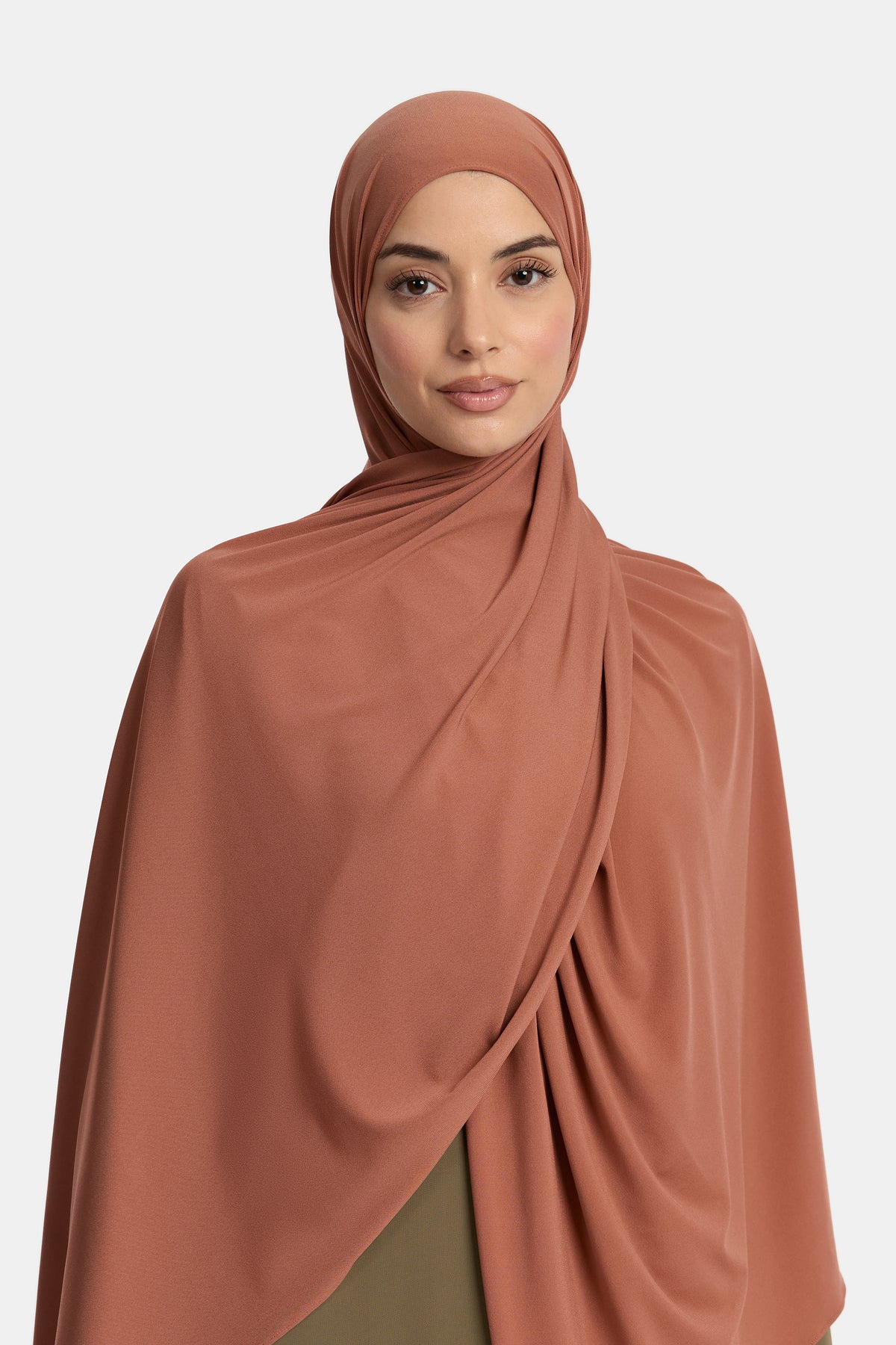 Premium jersey scarf Burnt Clay
