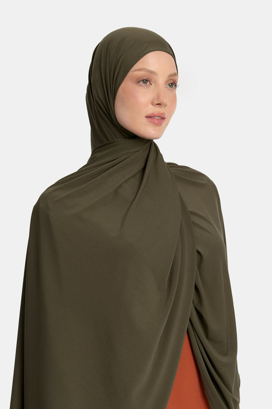 Premium-Jersey-Schal Burnt Olive