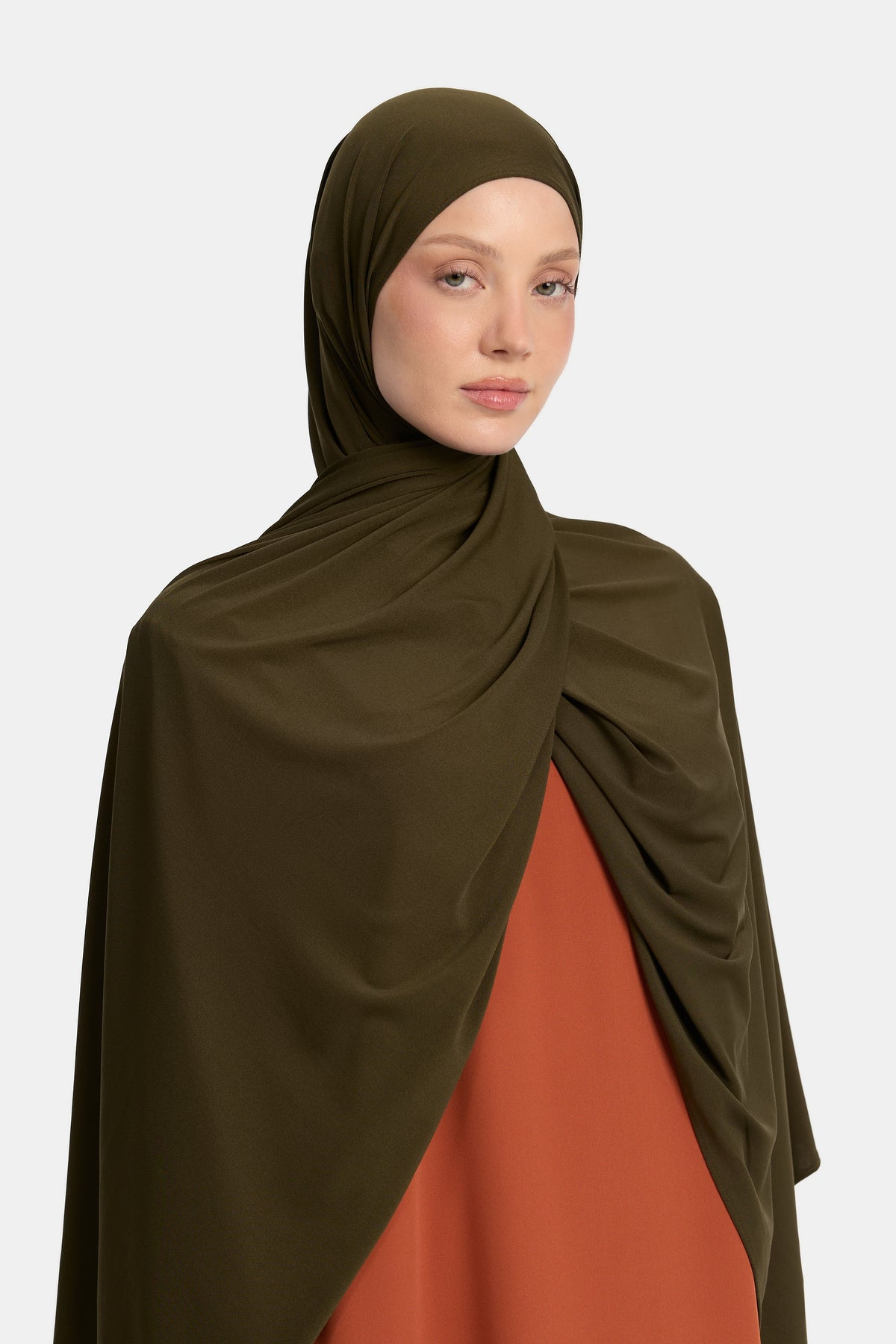 Écharpe en jersey premium vert foncé