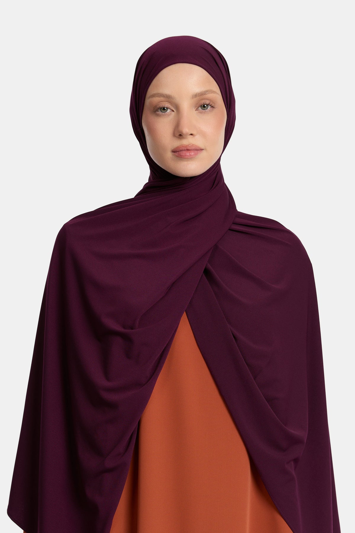Écharpe en jersey premium Aubergine