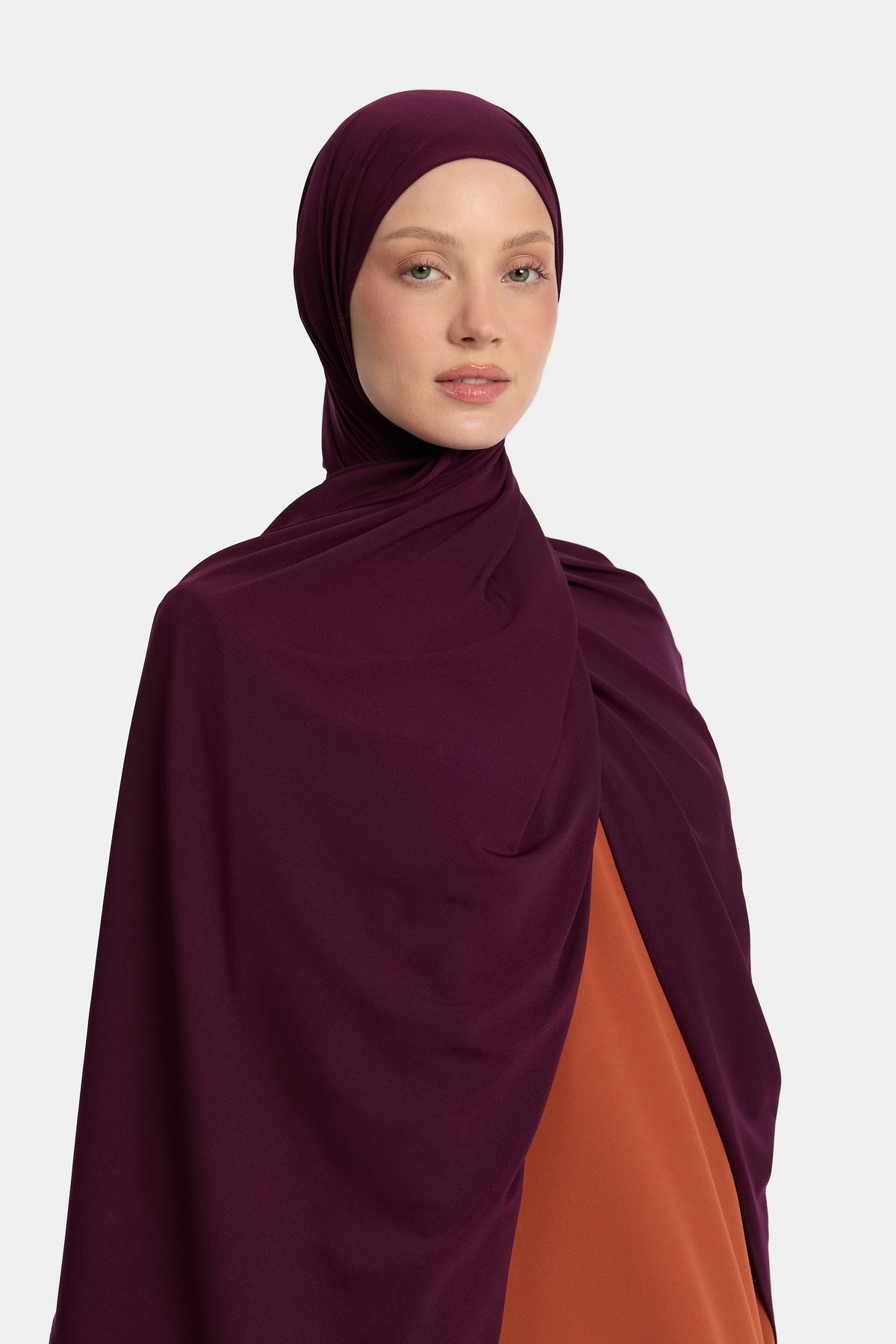 Écharpe en jersey premium Aubergine