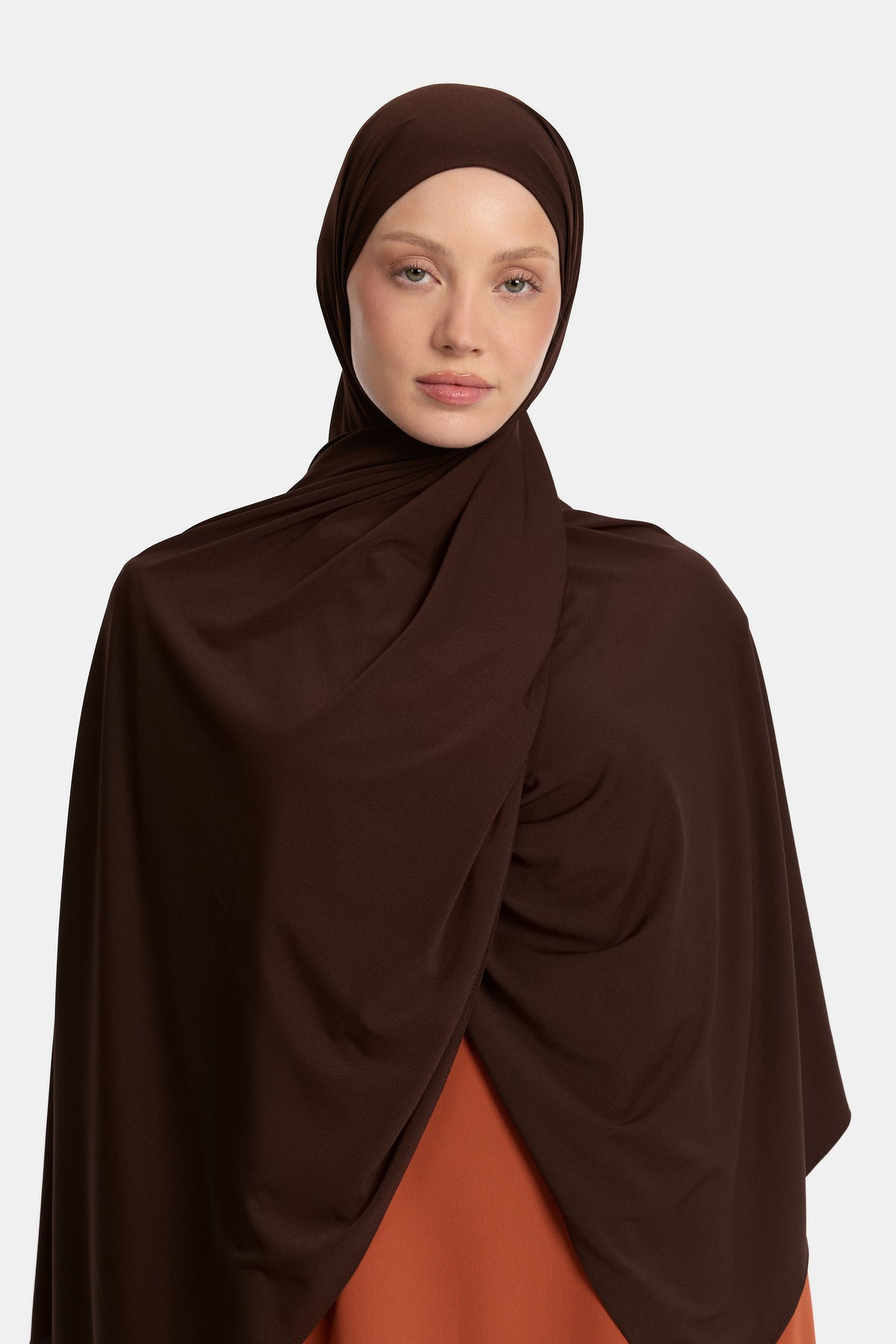 Premium jersey scarf Midnight Brown