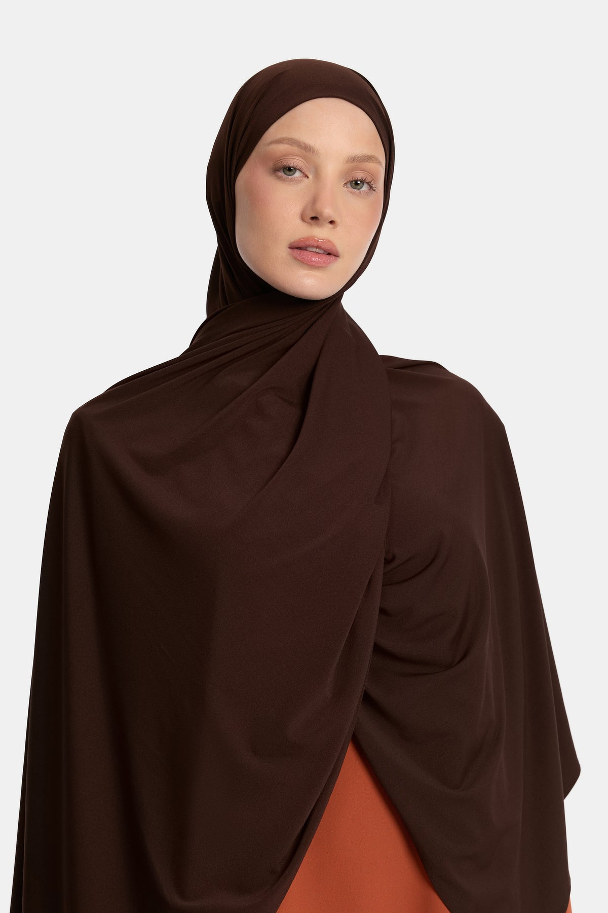 Premium jersey scarf Midnight Brown