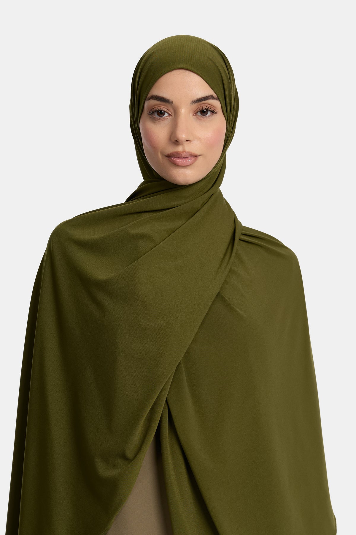 Écharpe en jersey premium vert terre d'ombre