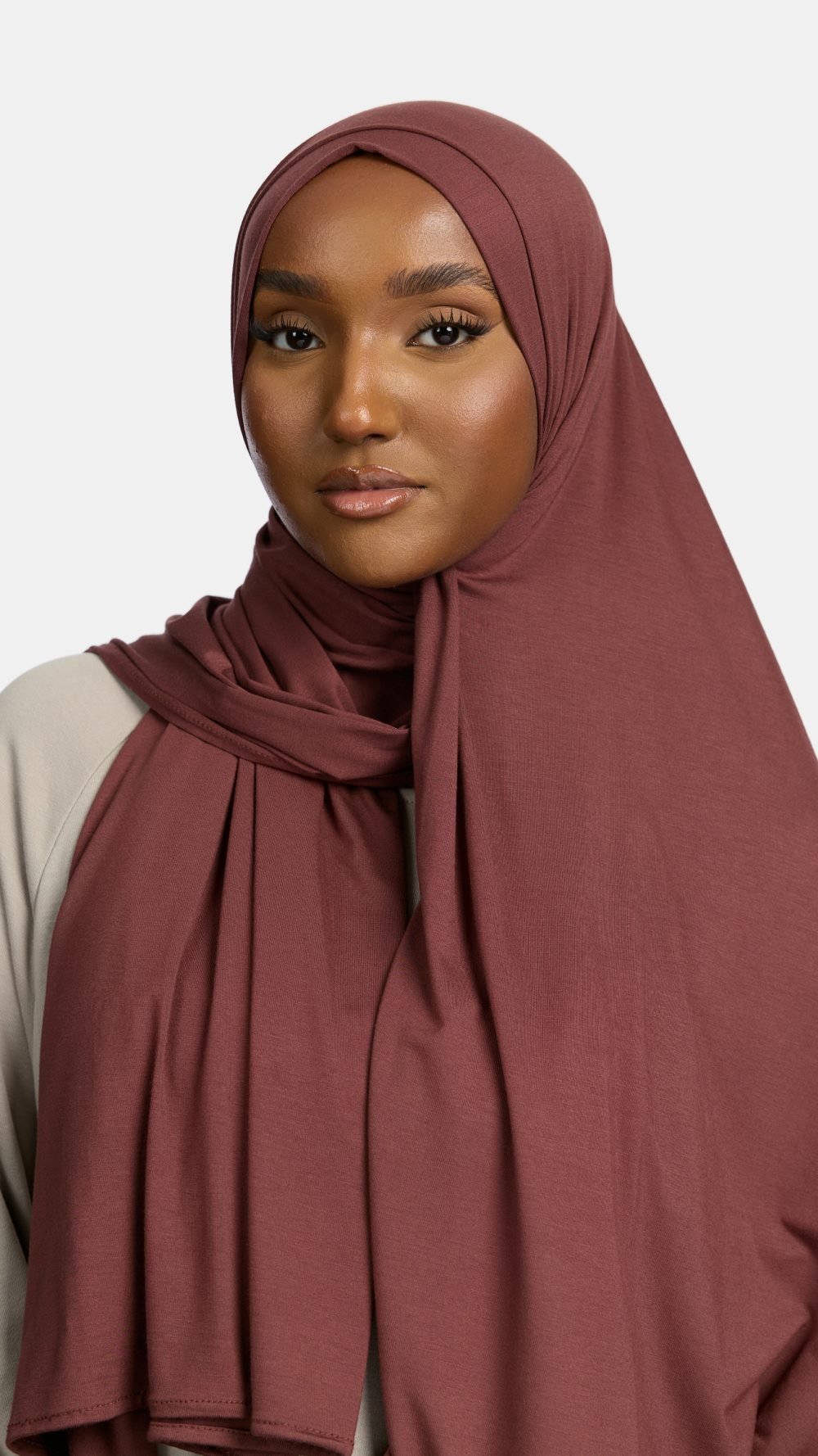 Bamboo jersey scarf Brunette