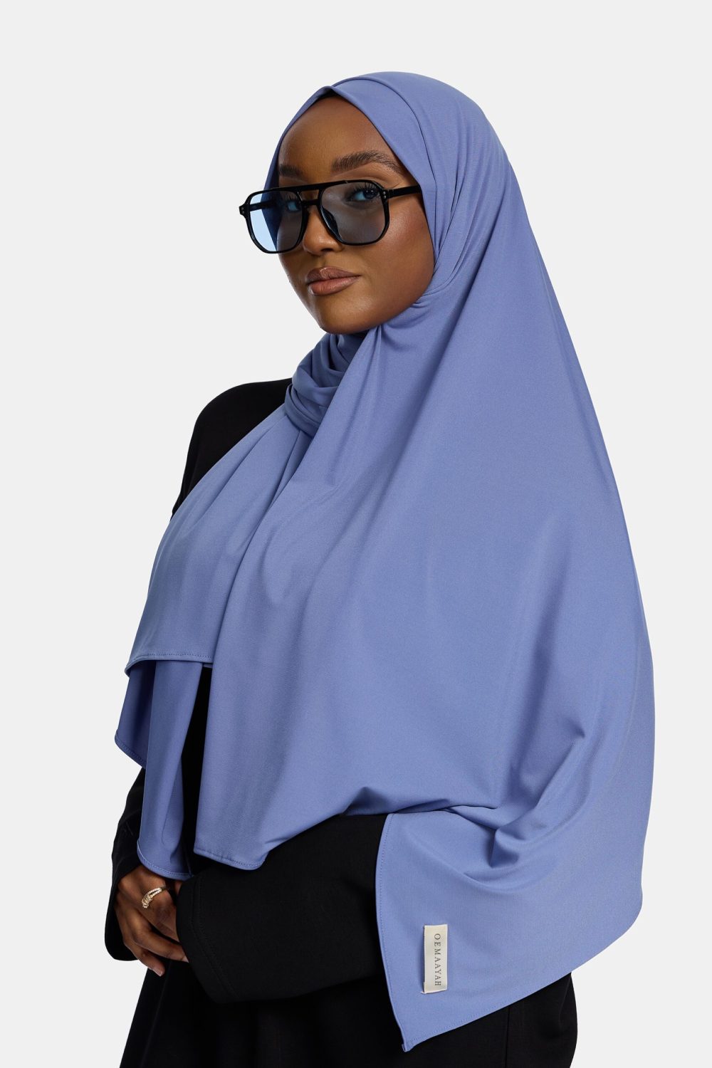 premium jersey scarf Denim Violet - Afbeelding 2