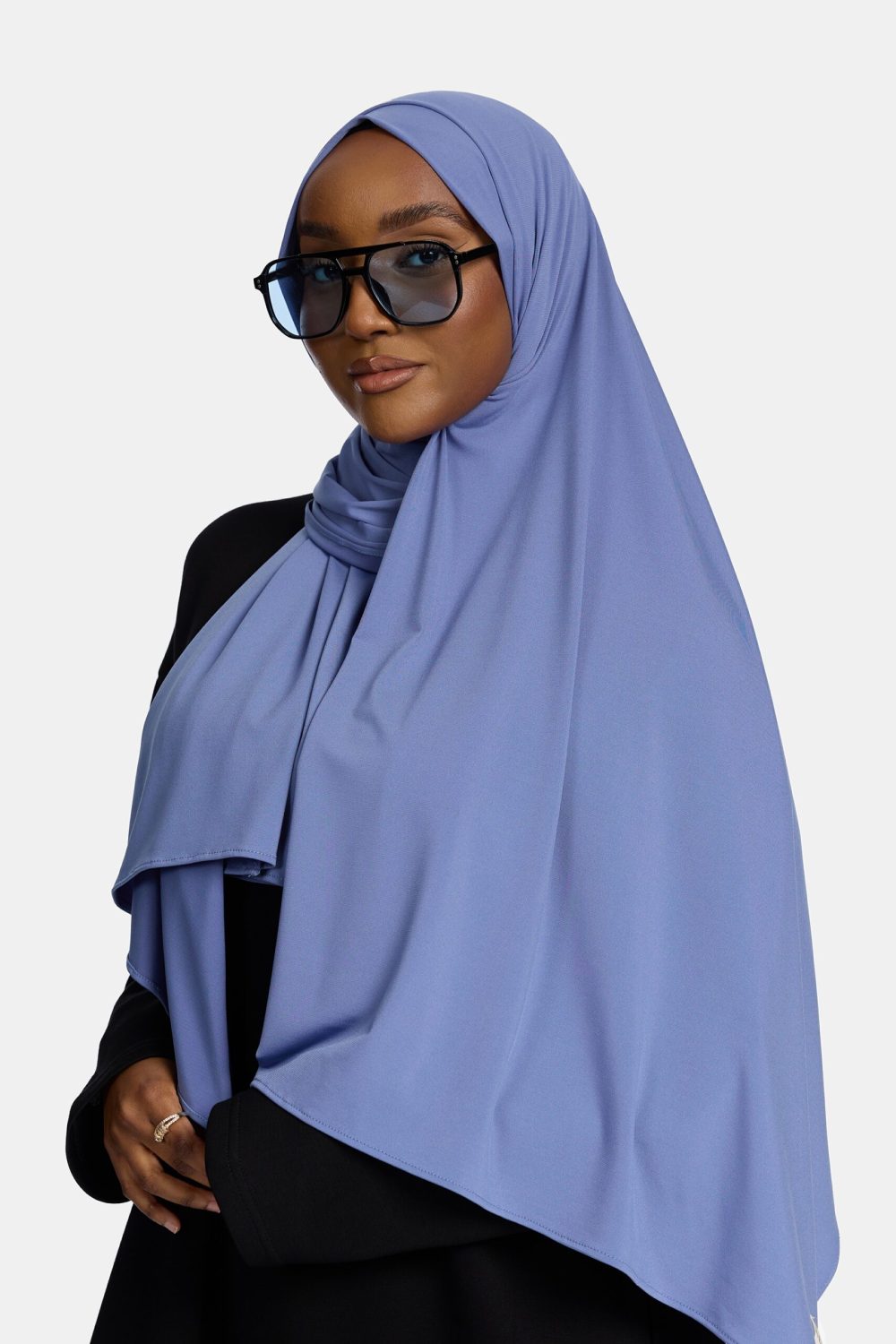 premium jersey scarf Denim Violet - Afbeelding 3