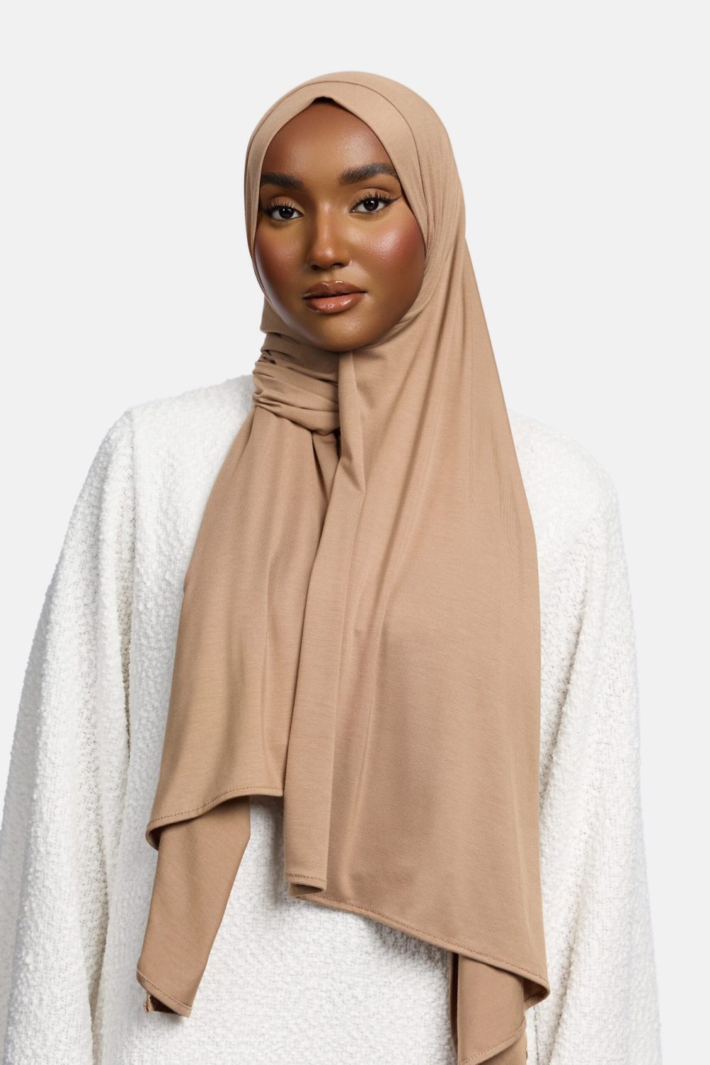 Bamboo jersey scarf Cappuccino