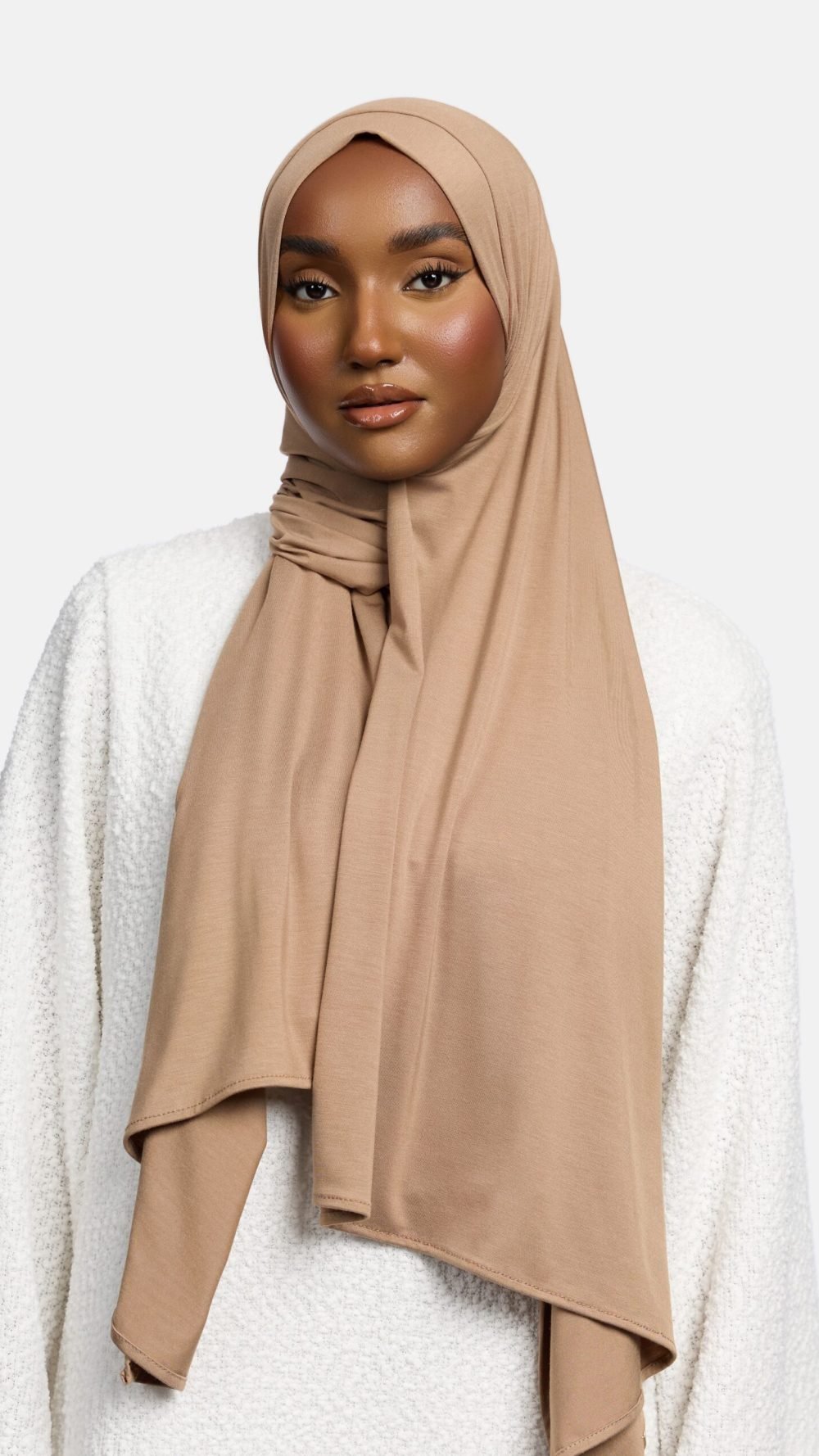 Bamboo jersey scarf Cappuccino