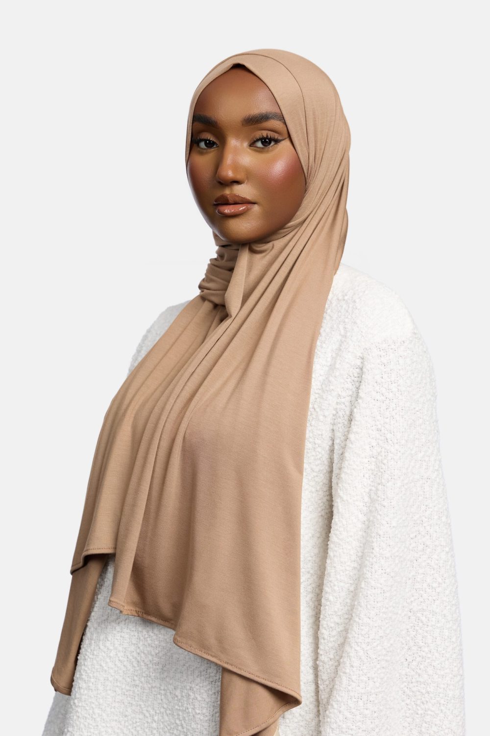 Bamboo jersey scarf Cappuccino - Afbeelding 2