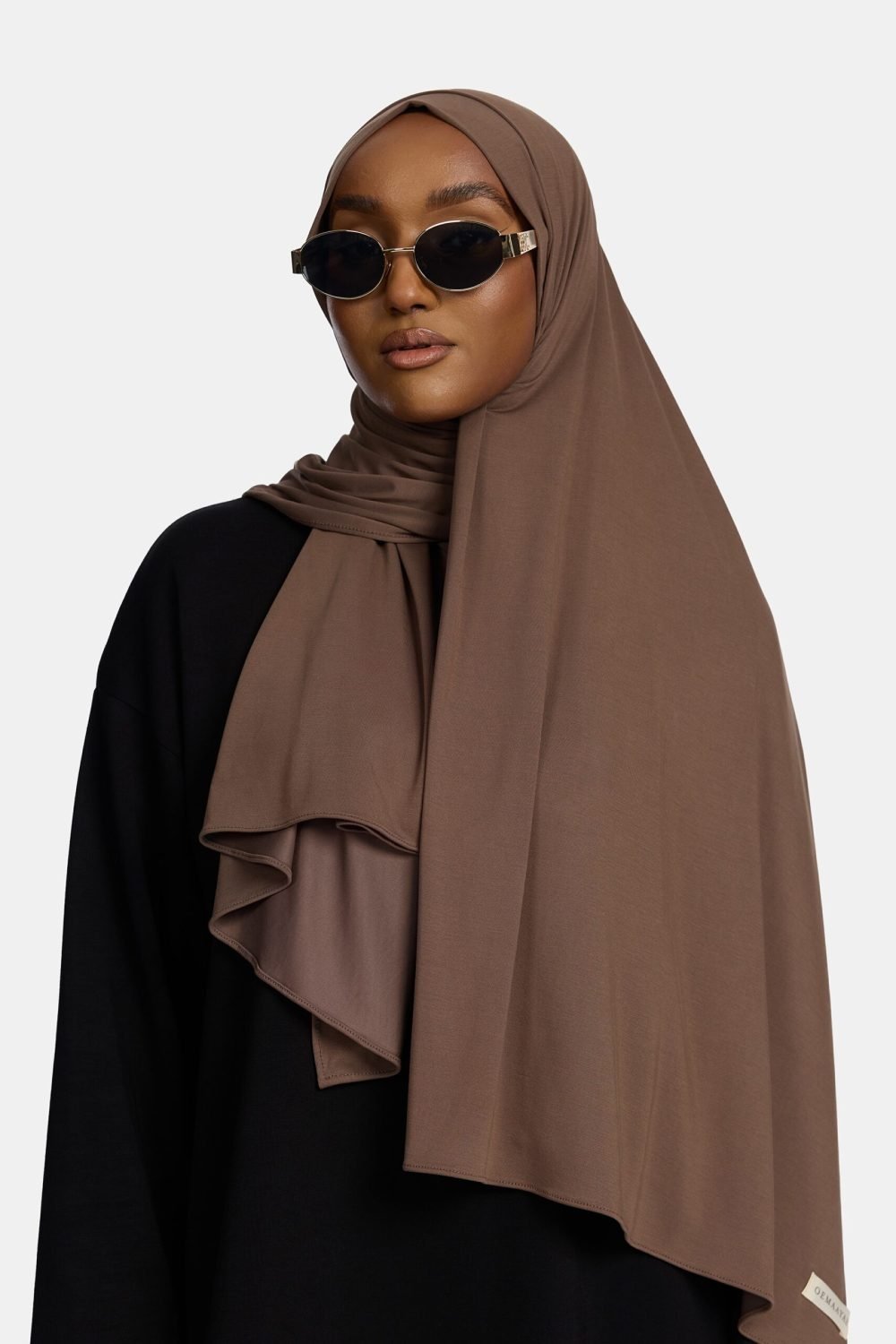 Breathable jersey scarf Hazel Brown