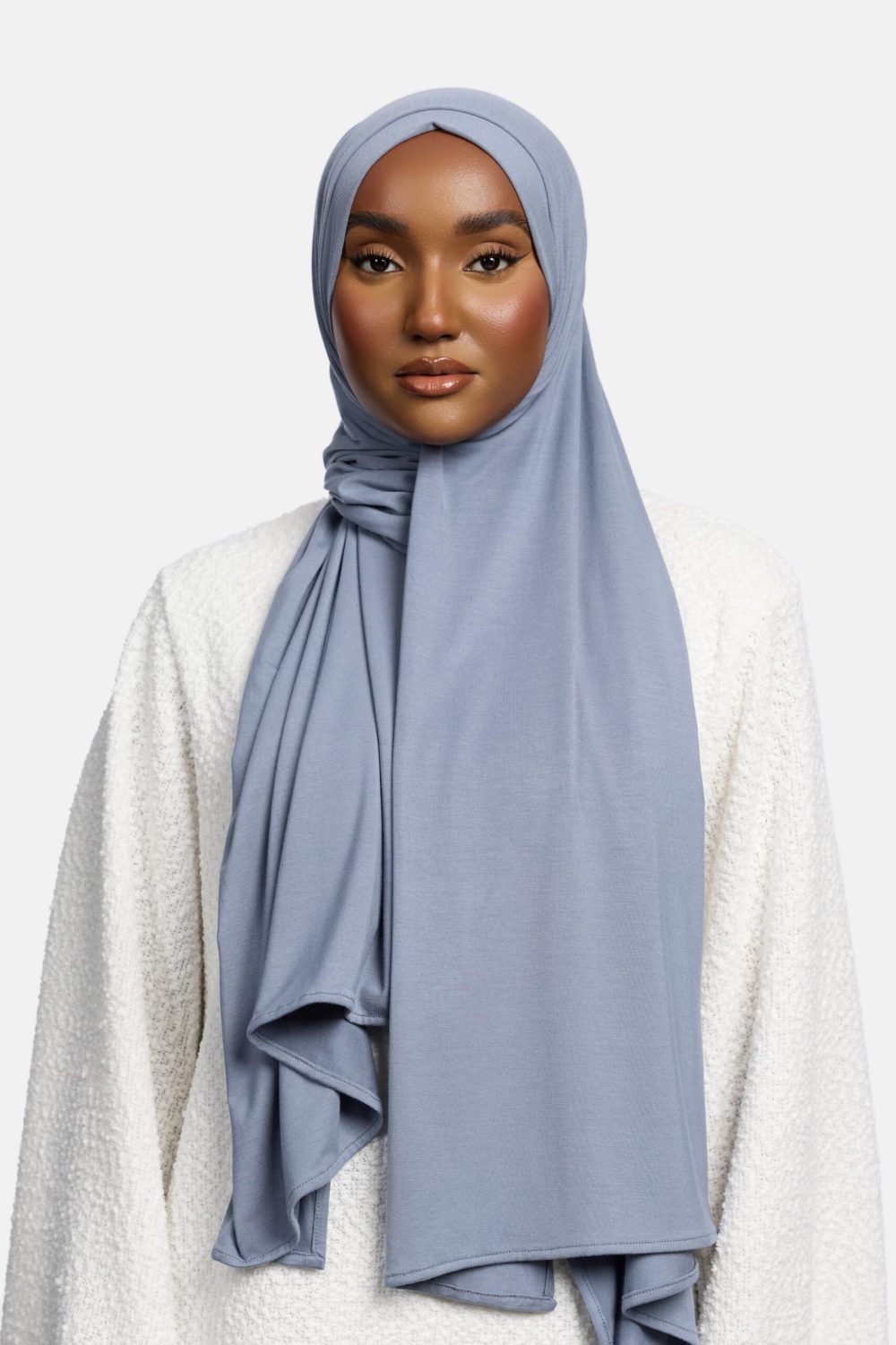 Bamboo jersey scarf Jeans Grey
