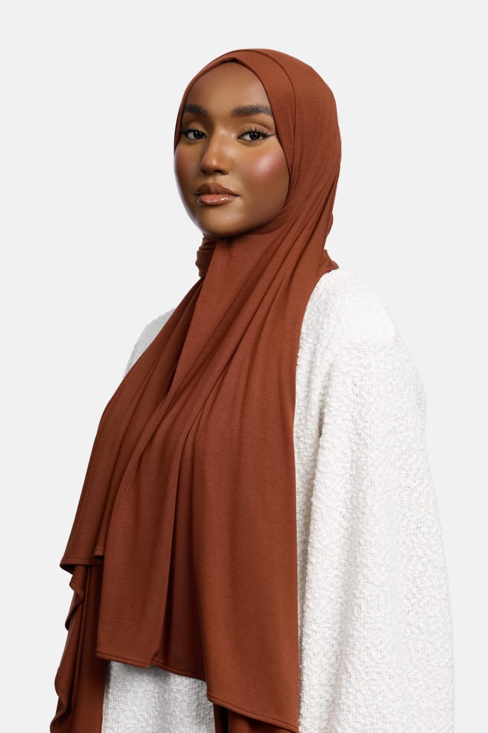 Bamboo jersey scarf Mahogany - Afbeelding 2