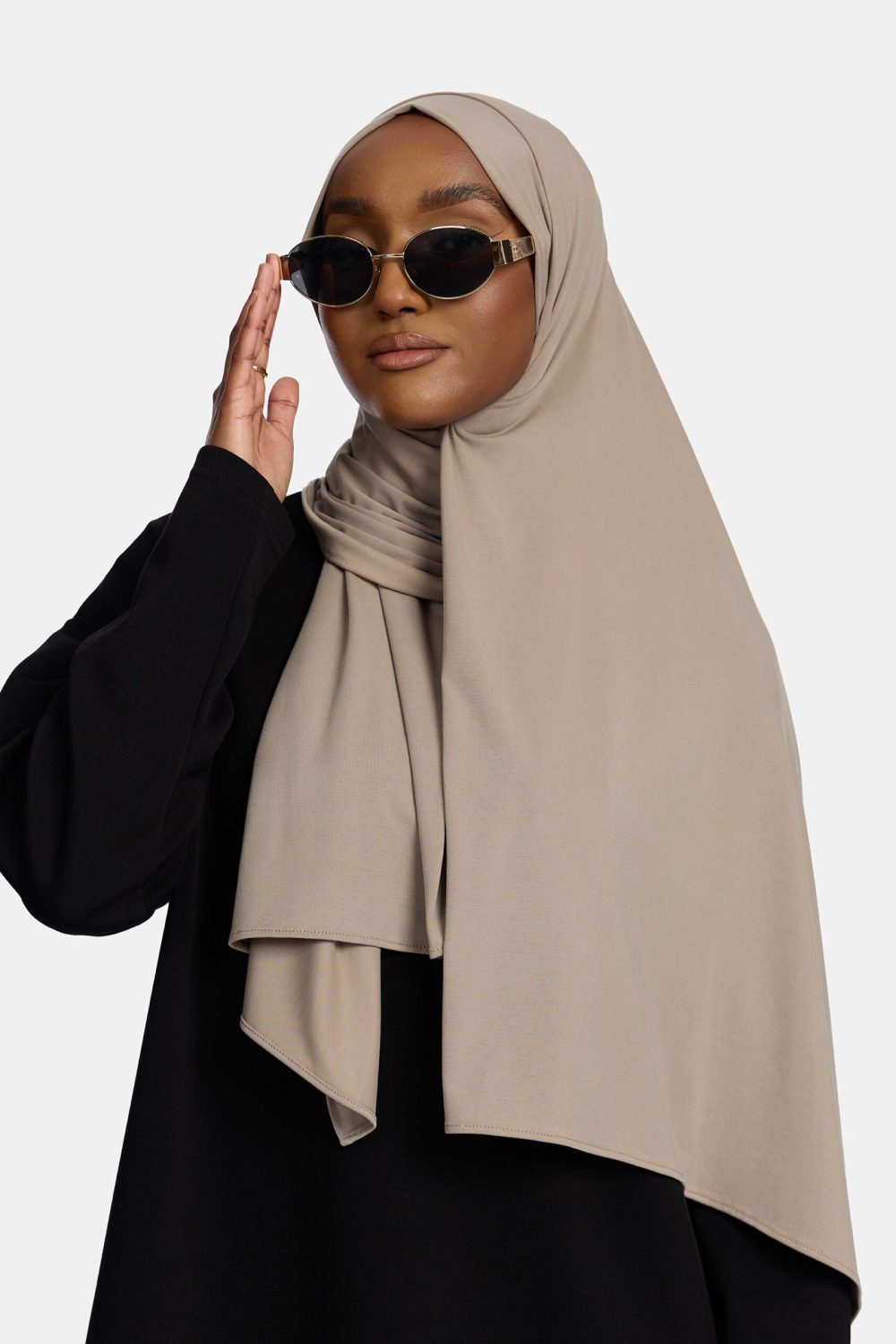 Breathable jersey scarf Foam Taupe - Afbeelding 3