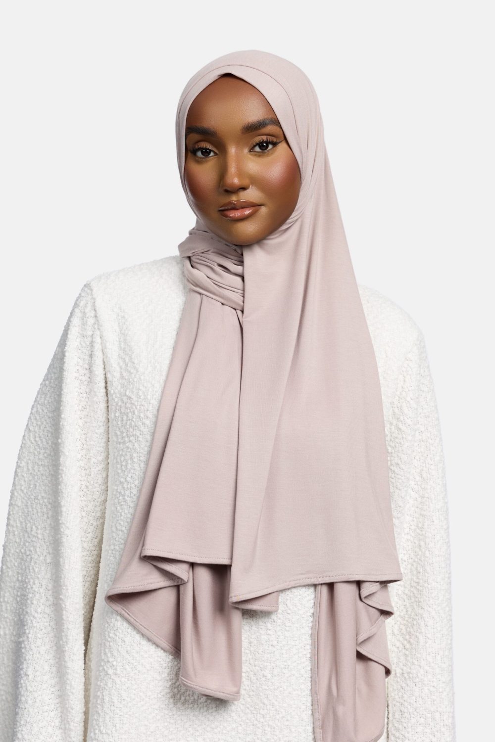 Bamboo jersey scarf Dusty Taupe
