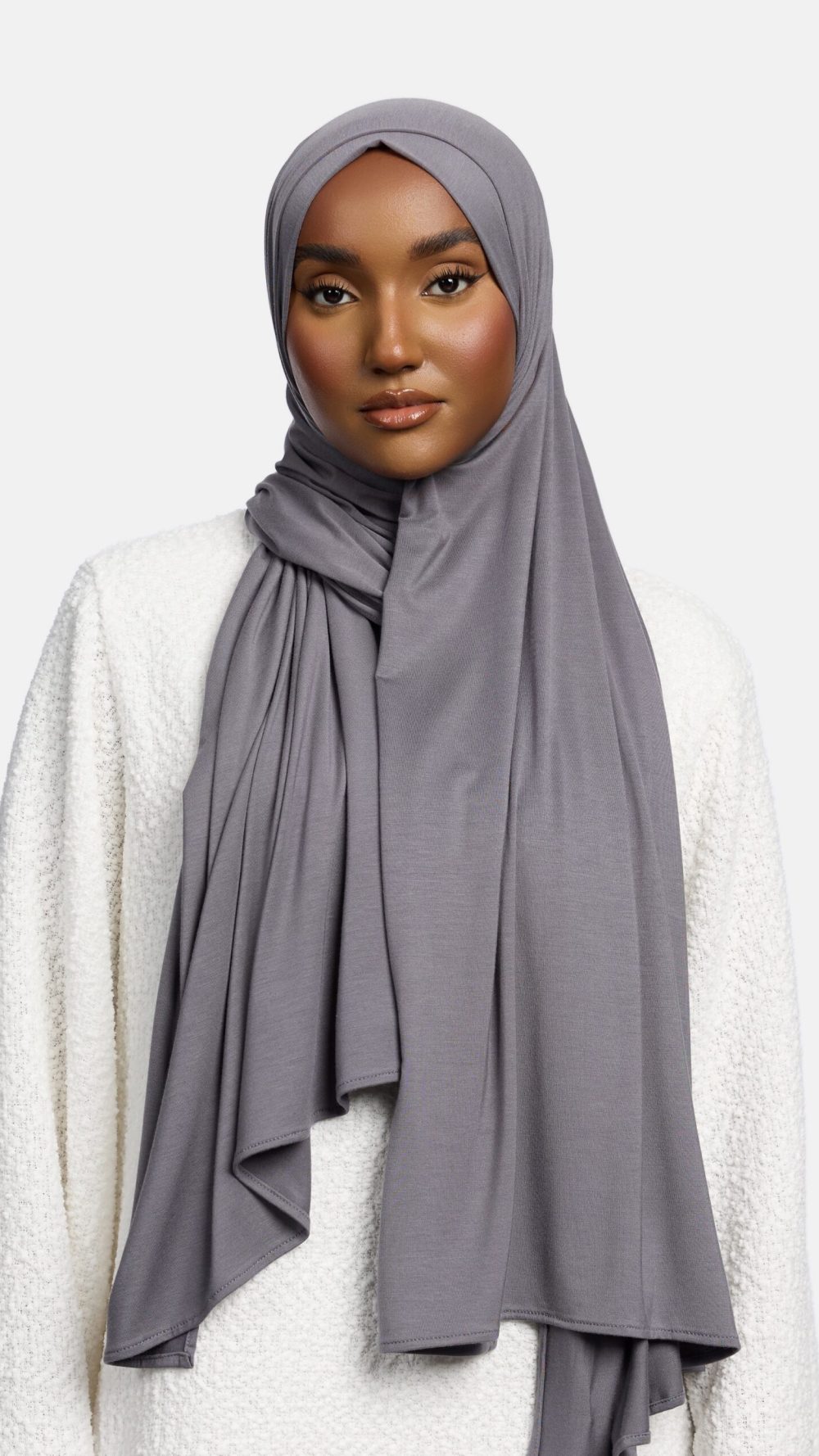 Bamboo jersey scarf Deep Stone