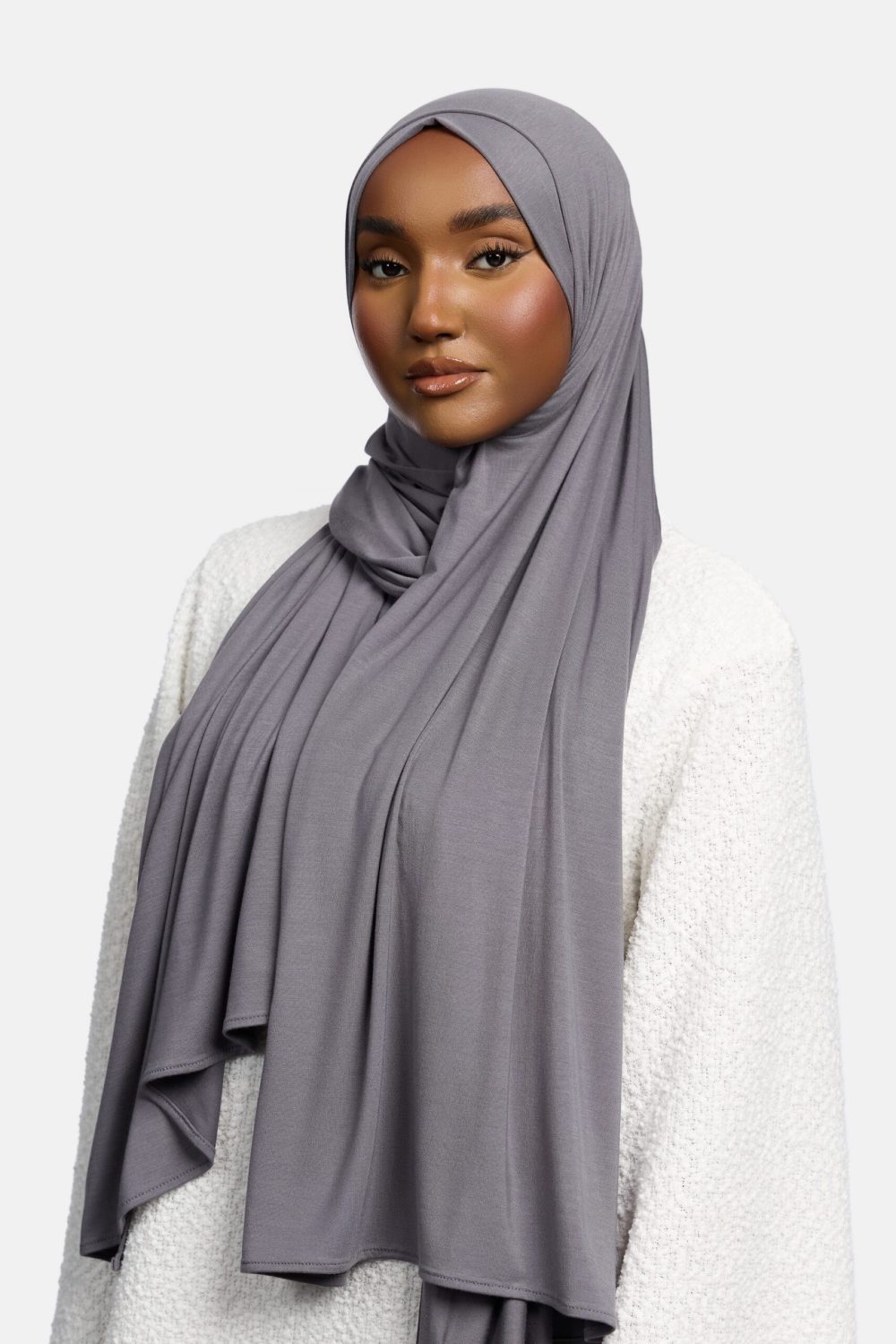 Bamboo jersey scarf Deep Stone - Afbeelding 2