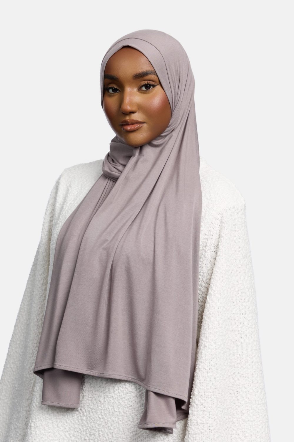 Bamboo jersey scarf Stone - Afbeelding 2