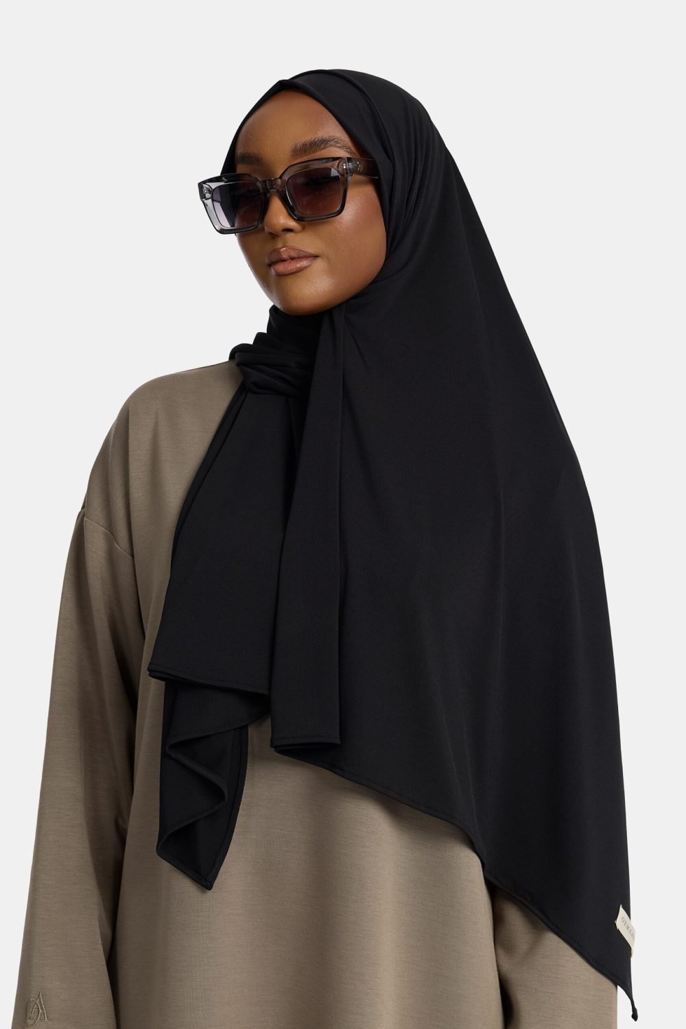 Breathable jersey scarf Black