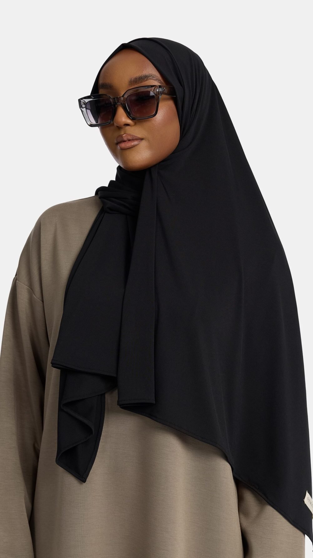 Breathable jersey scarf Black