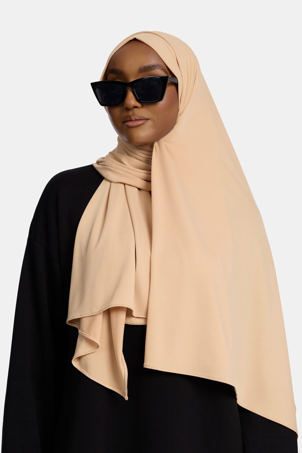 Premium jersey scarf Sand Nude