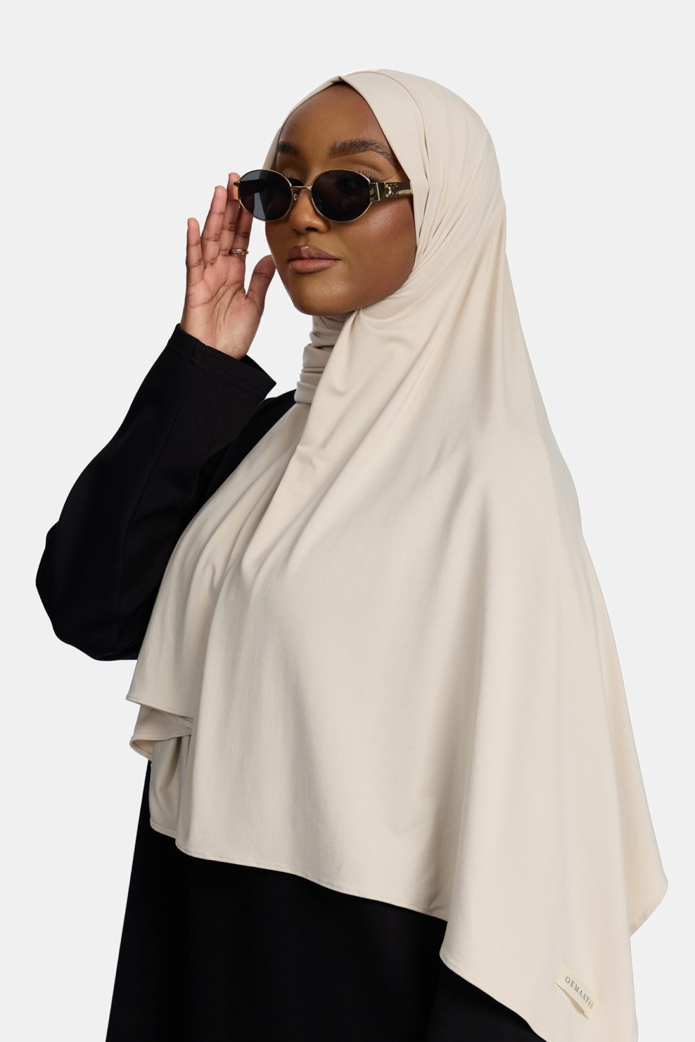 Breathable jersey scarf White Beige - Afbeelding 3
