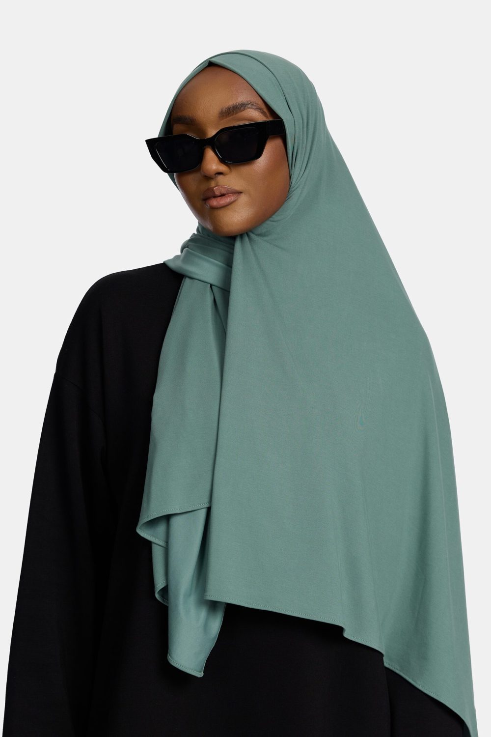 Breathable jersey scarf Aqua Green