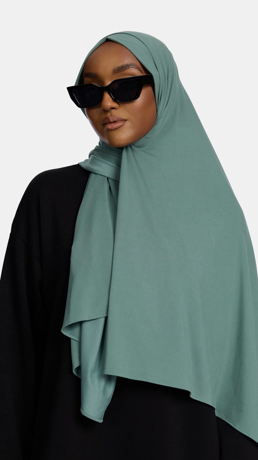Breathable jersey scarf Aqua Green