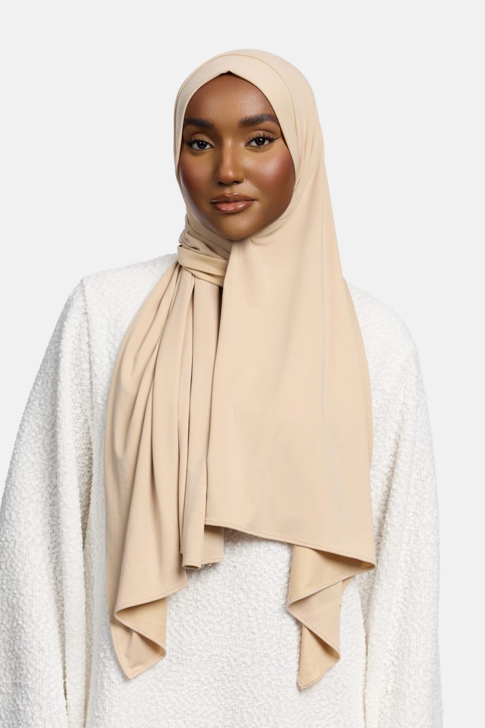 Breathable jersey scarf Vanilla