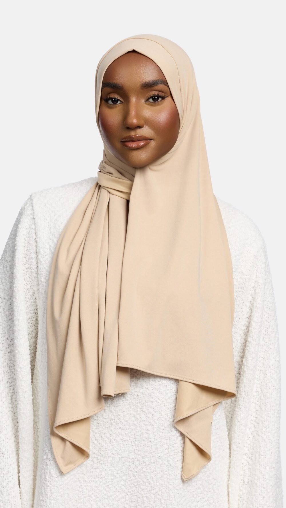 Breathable jersey scarf Vanilla