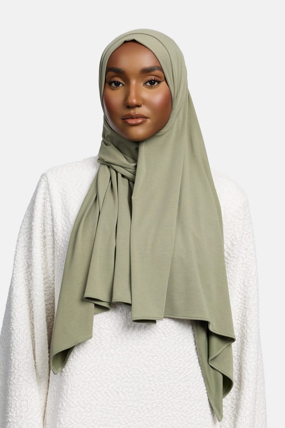 Breathable jersey scarf Sage