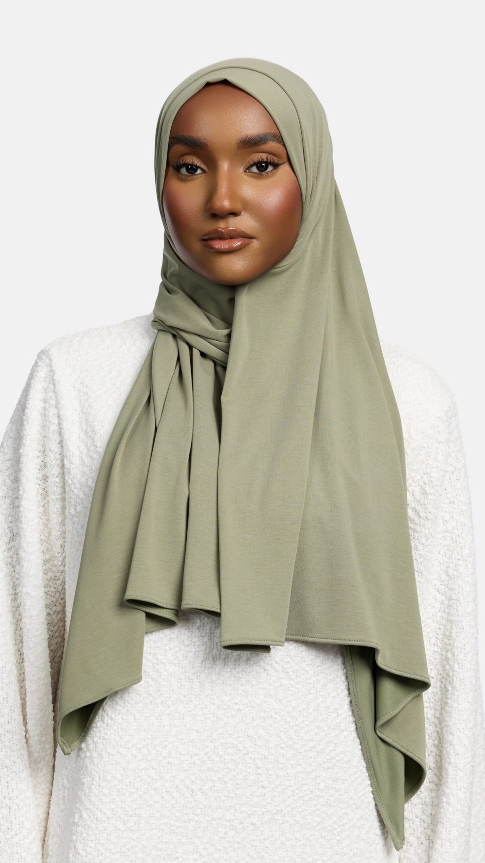 Breathable jersey scarf Sage