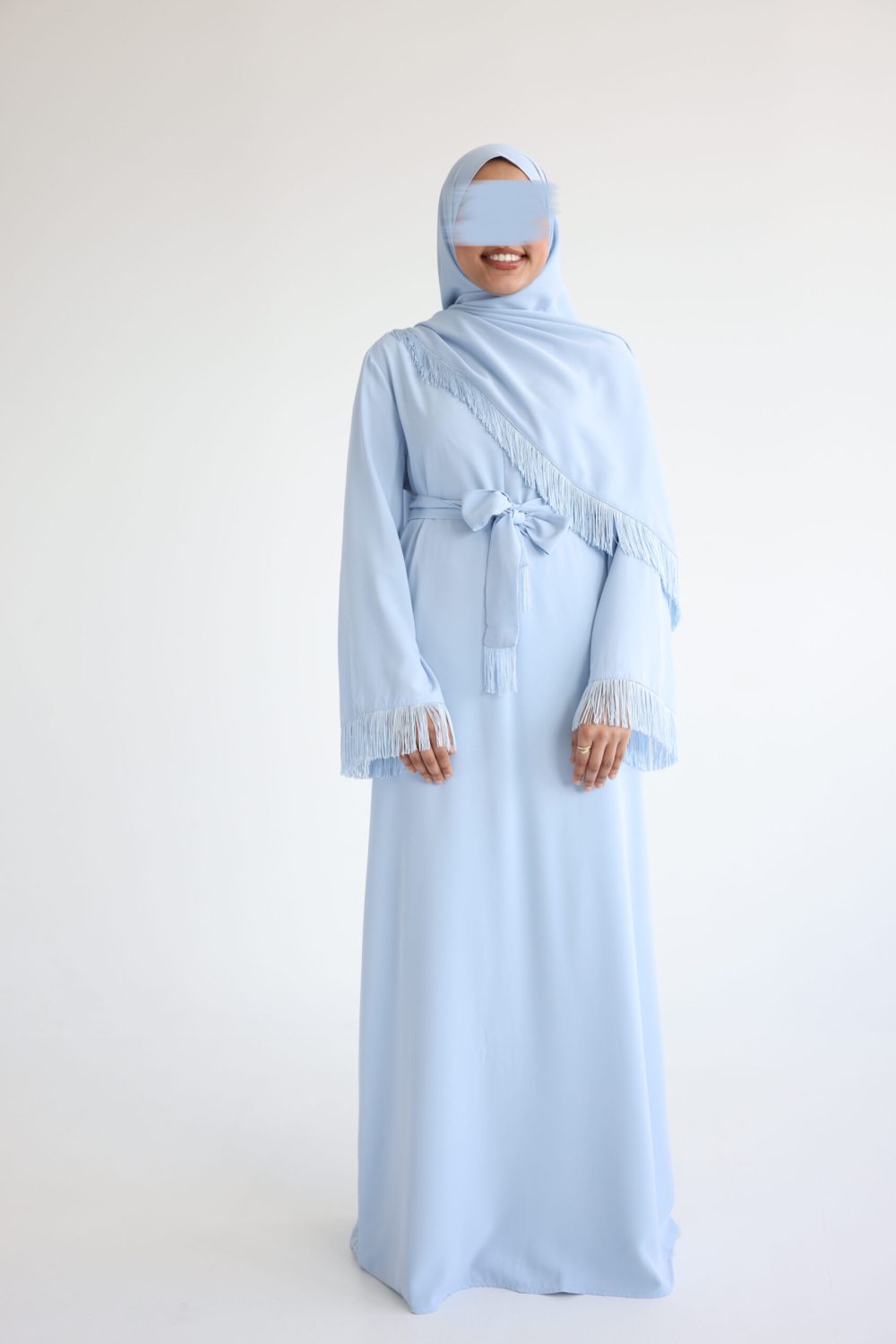 Summervibe abaya sky blue
