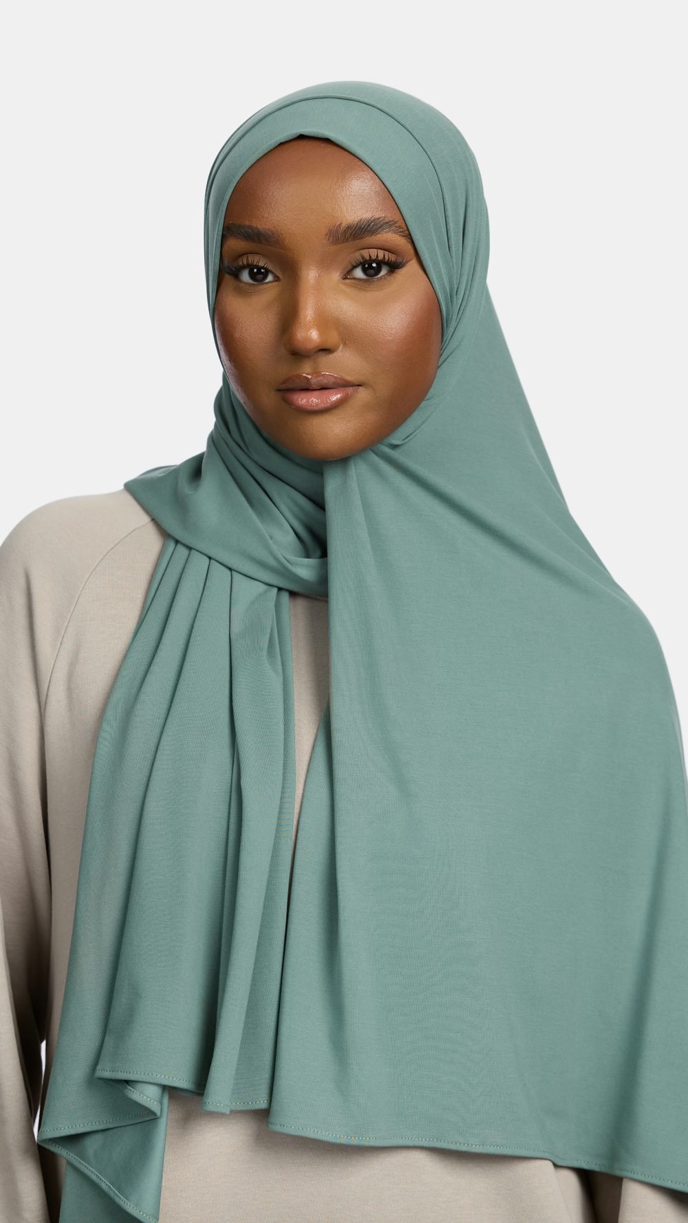 Breathable jersey scarf Aqua Green