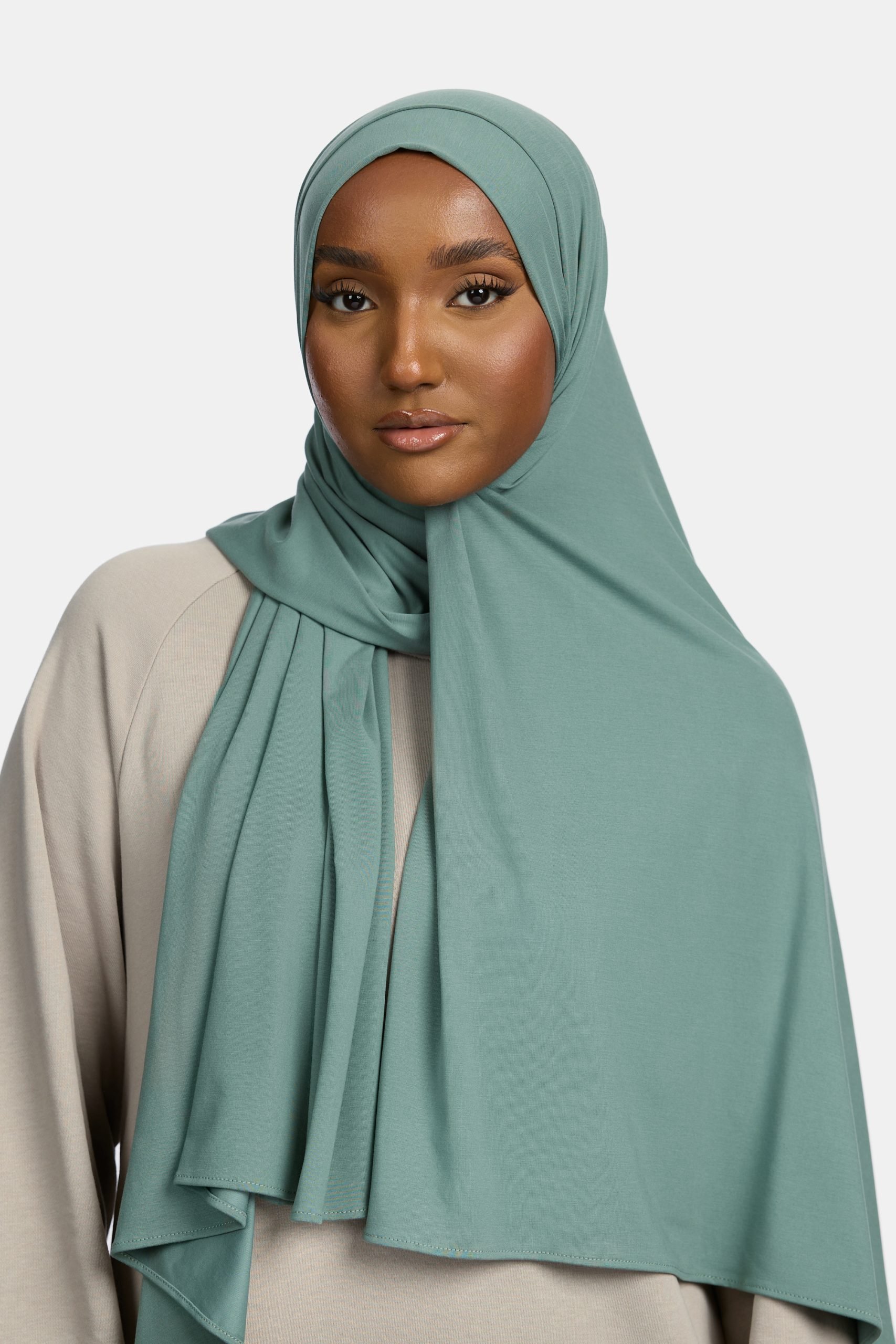 Breathable jersey scarf Aqua Green