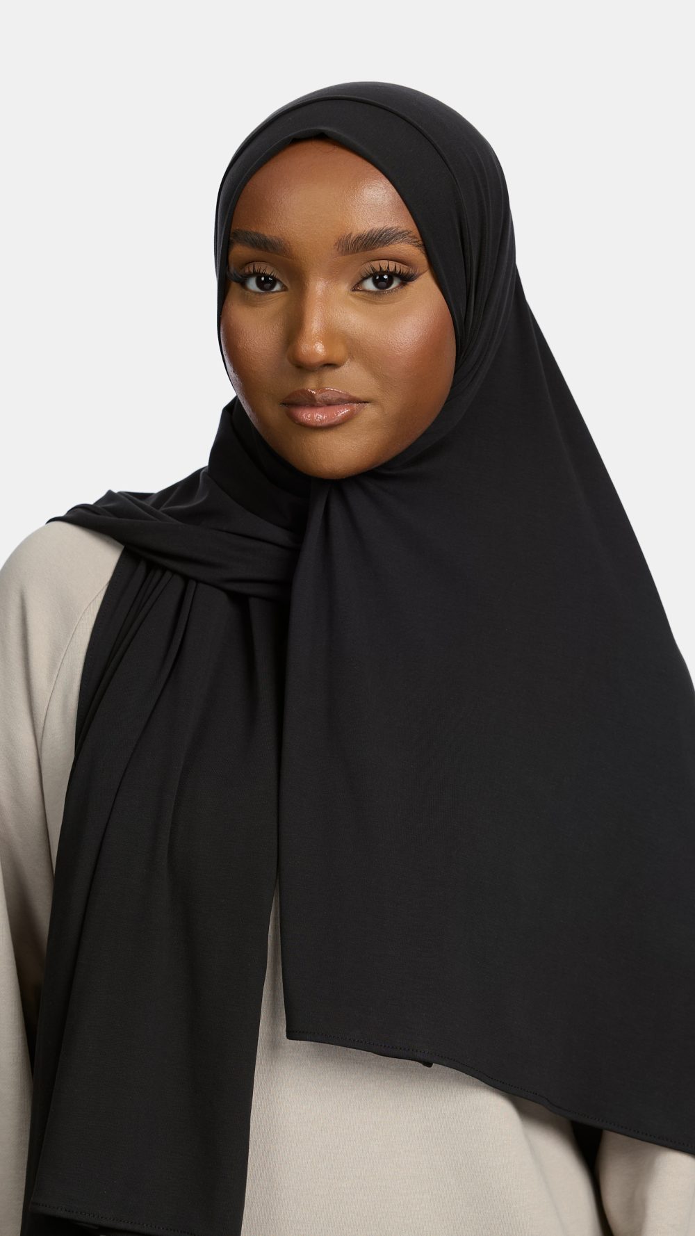 Bamboo jersey scarf Black