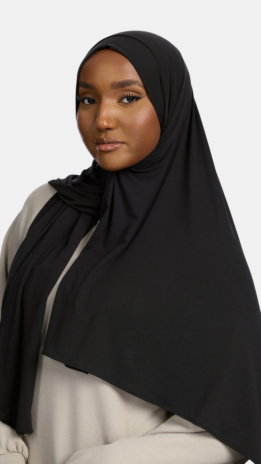 Breathable jersey scarf Black