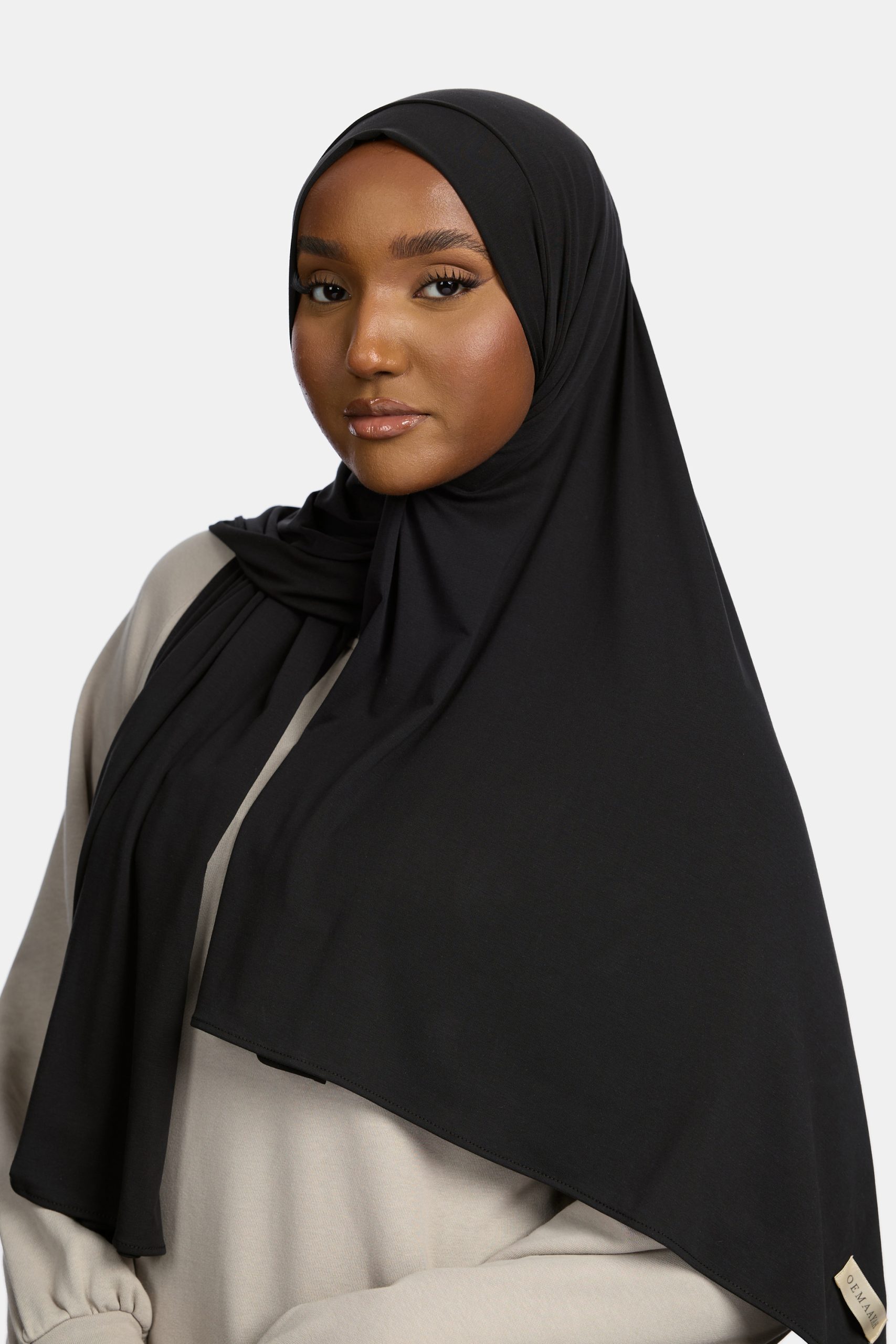 Breathable jersey scarf Black