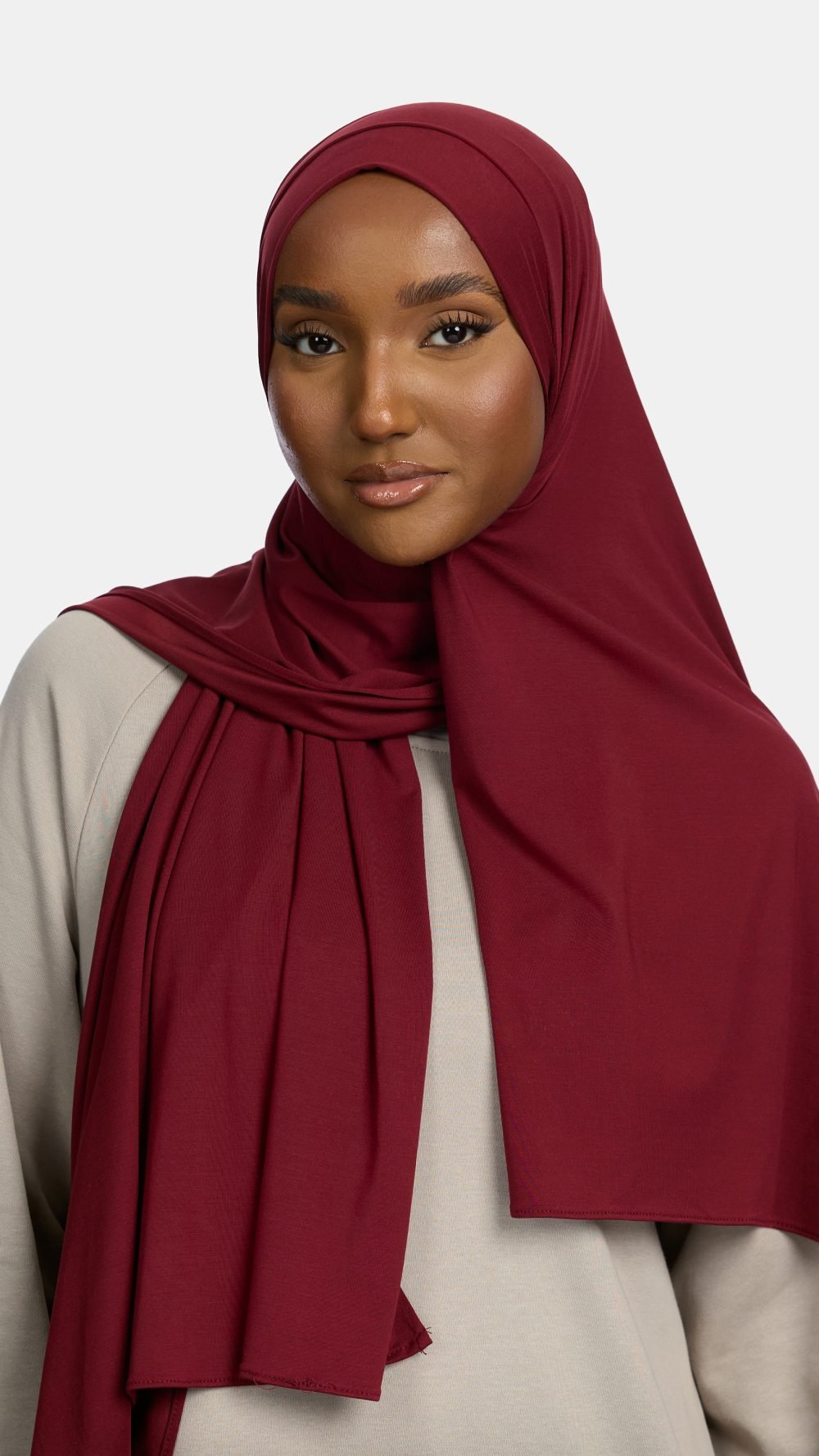 Breathable jersey scarf Bordeaux