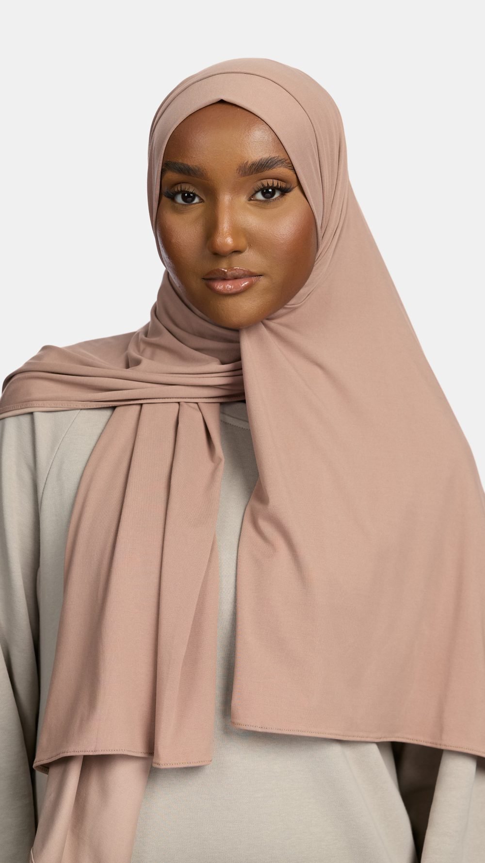 Breathable jersey scarf Mocha