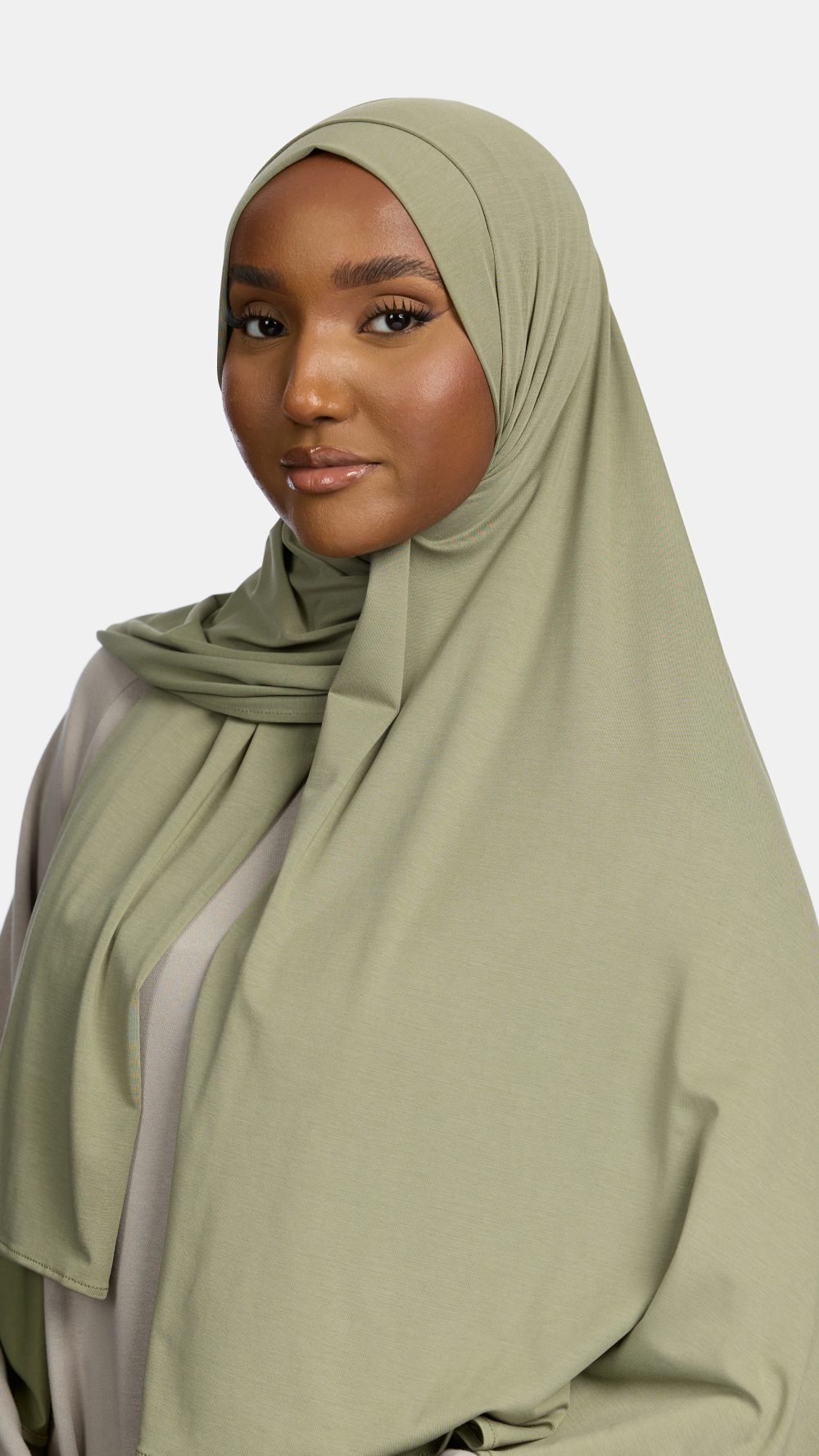 Breathable jersey scarf Sage