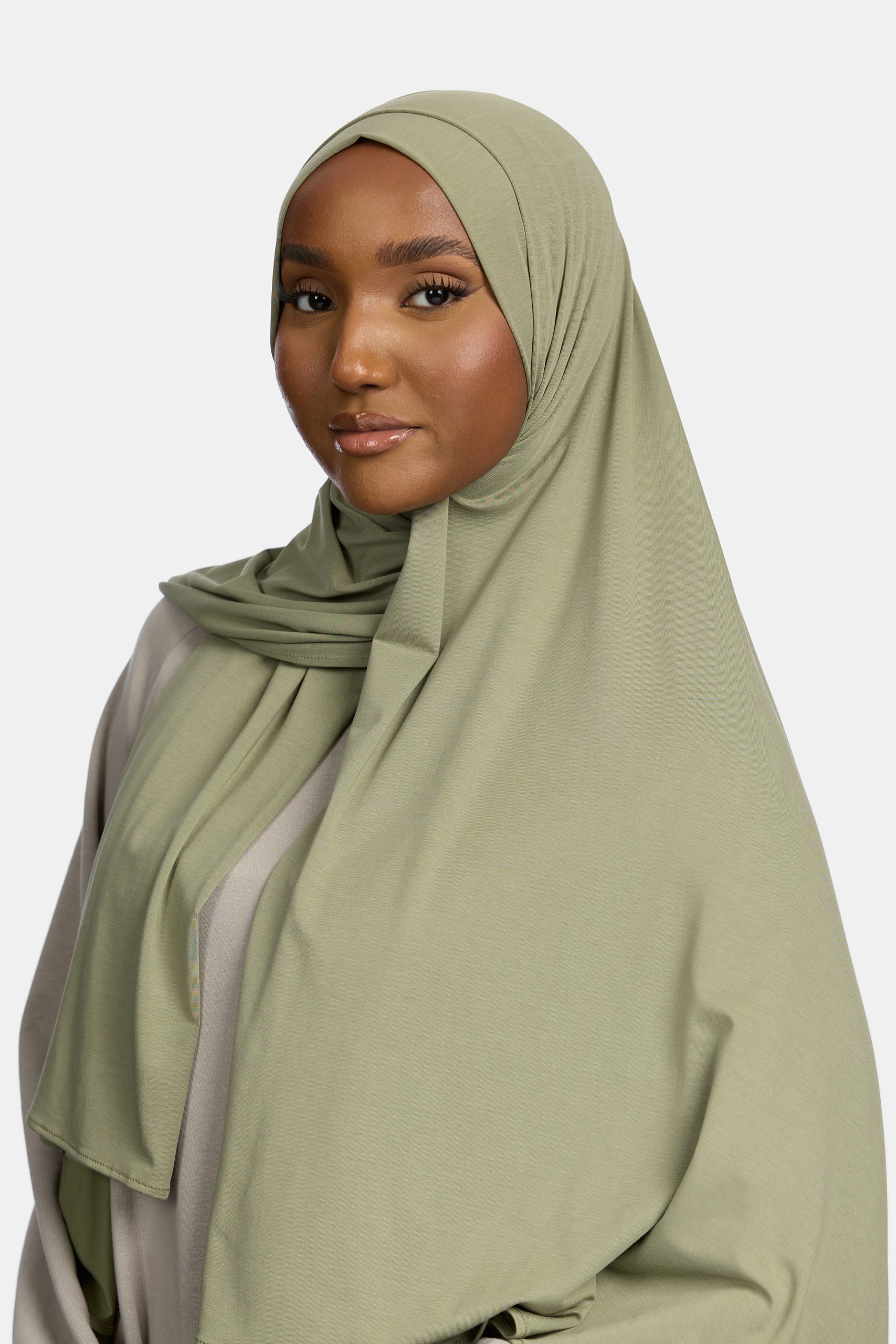 Breathable jersey scarf Sage