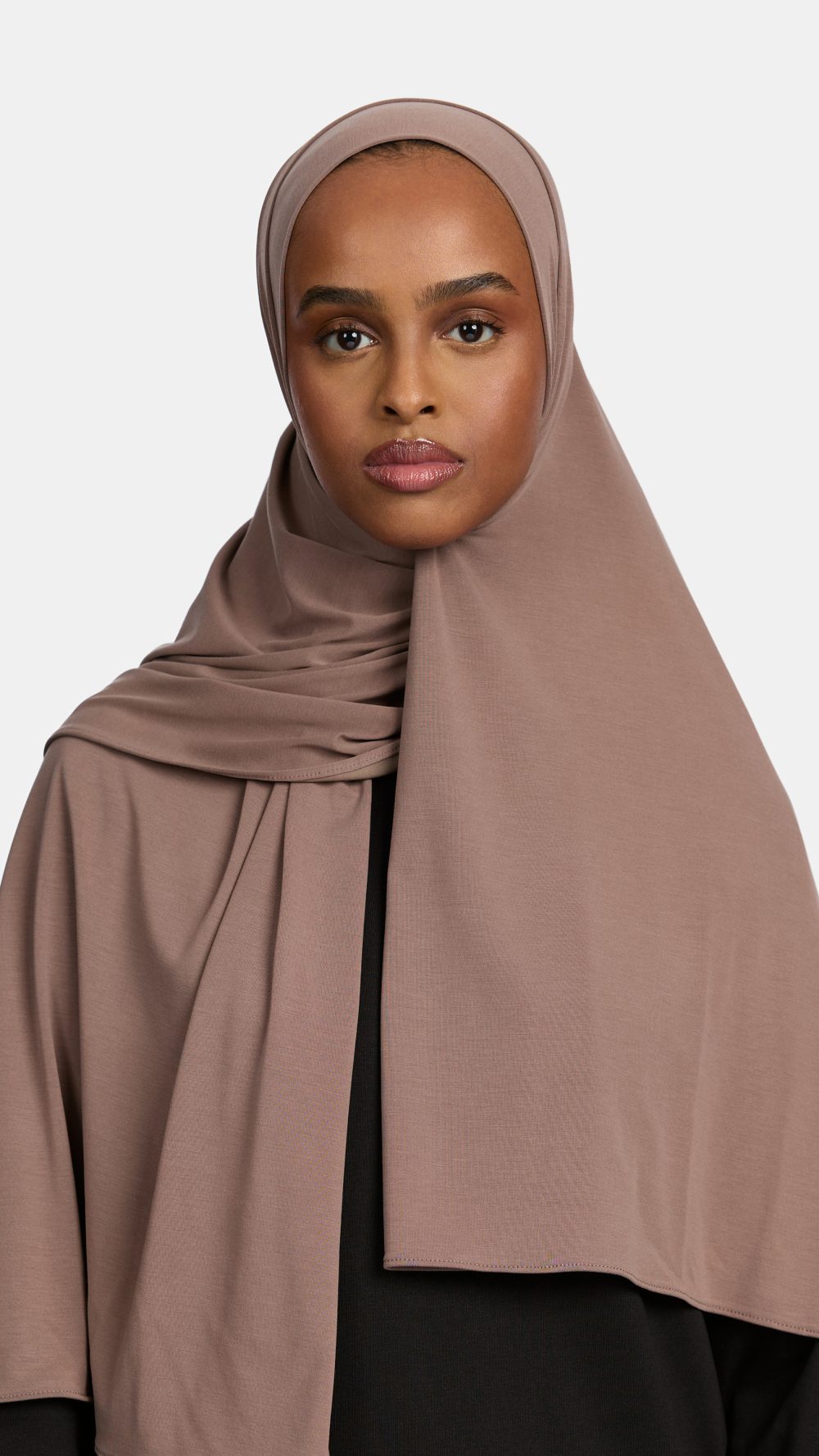 Breathable jersey scarf Taupe purple