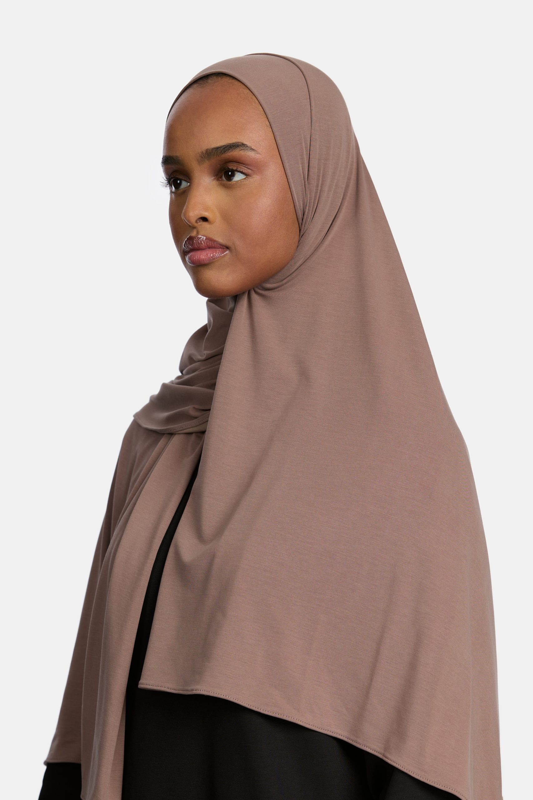 Breathable jersey scarf Taupe purple - Afbeelding 2