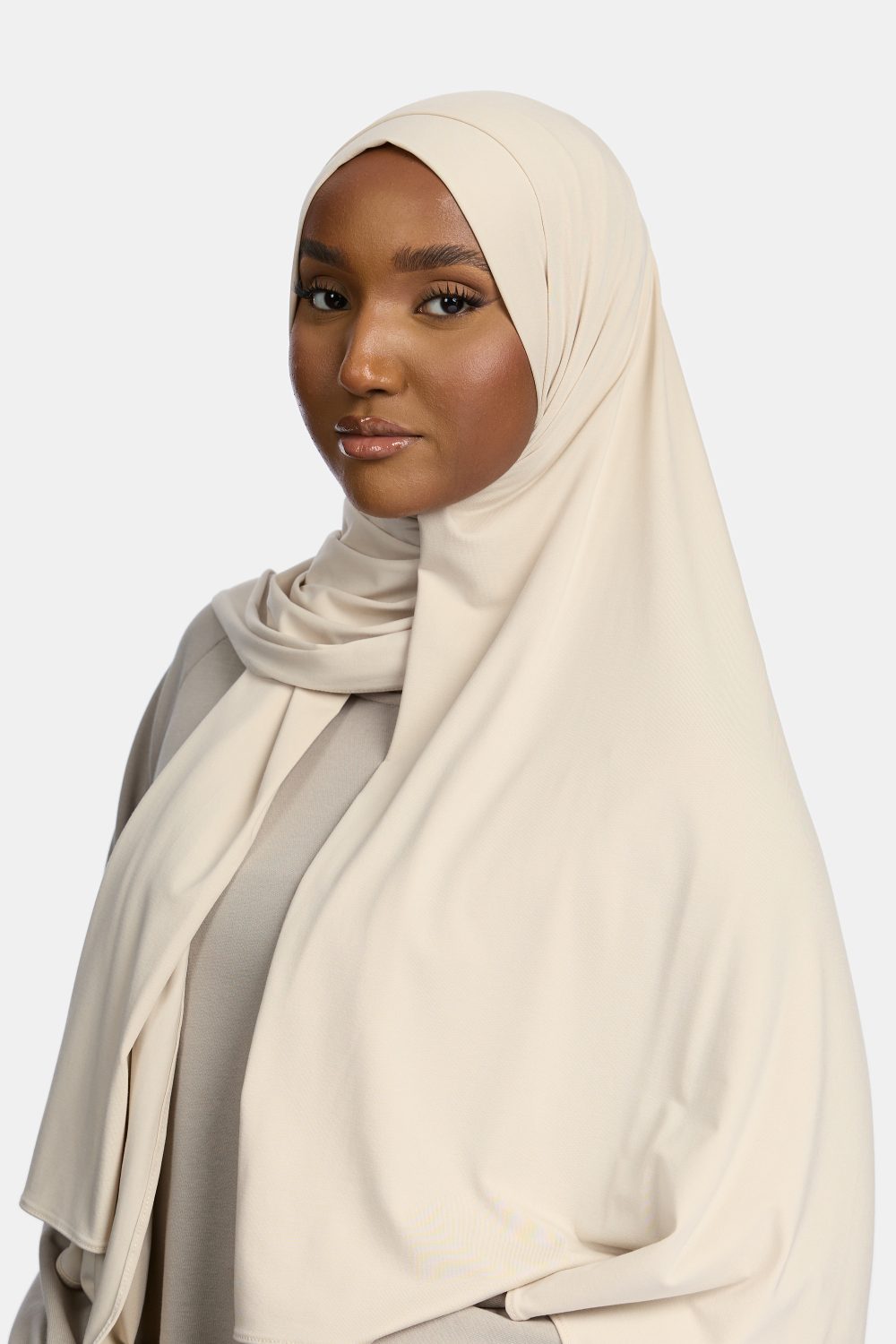 Breathable jersey scarf White Beige - Afbeelding 2